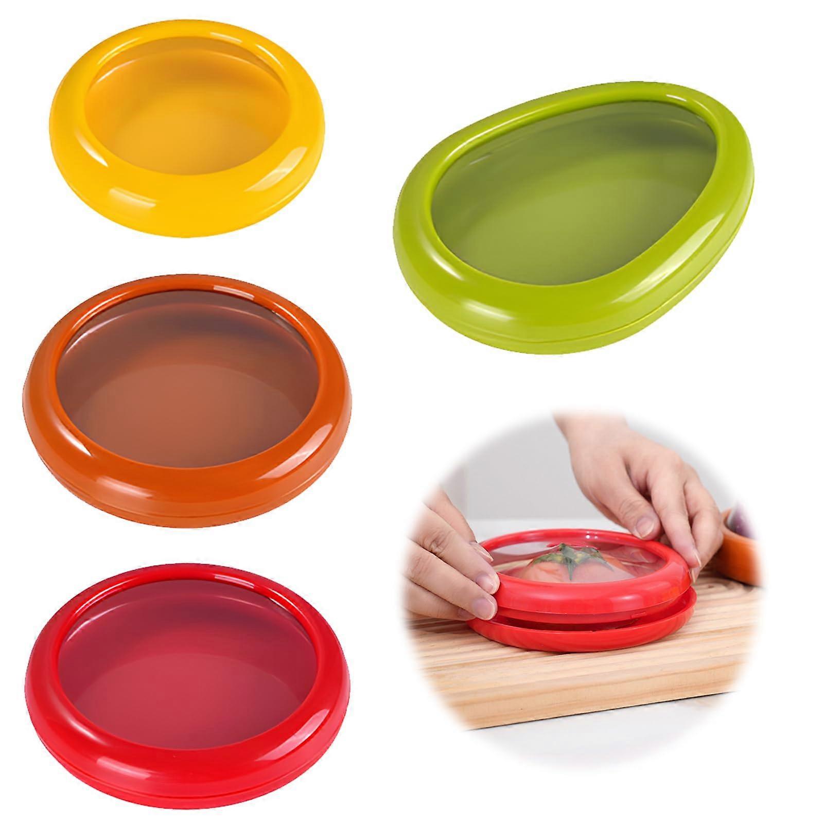 Silicone Fruit Storage Box Set, 4PCS Fresh Pods for Vegetables, Stretchable Silicone Containers with Unique Seal