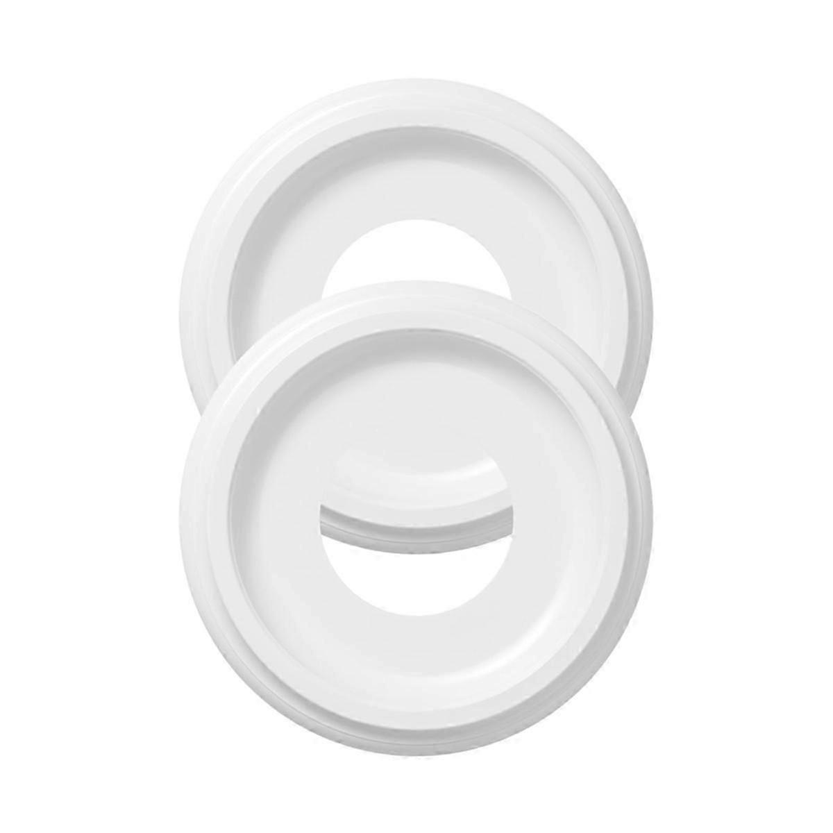 2-pack gegoten PU-plafondmedaillons wit