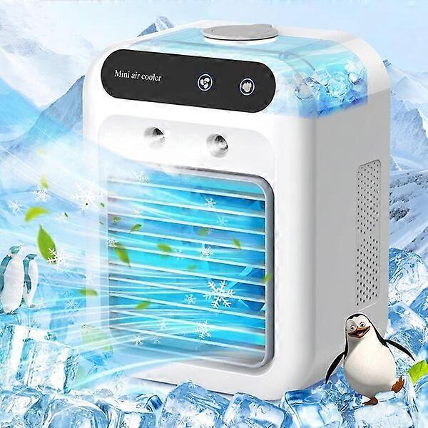Three-in-one air conditioner fan, 1800mAh 500ml, 9-blade fan for comfortable cooling