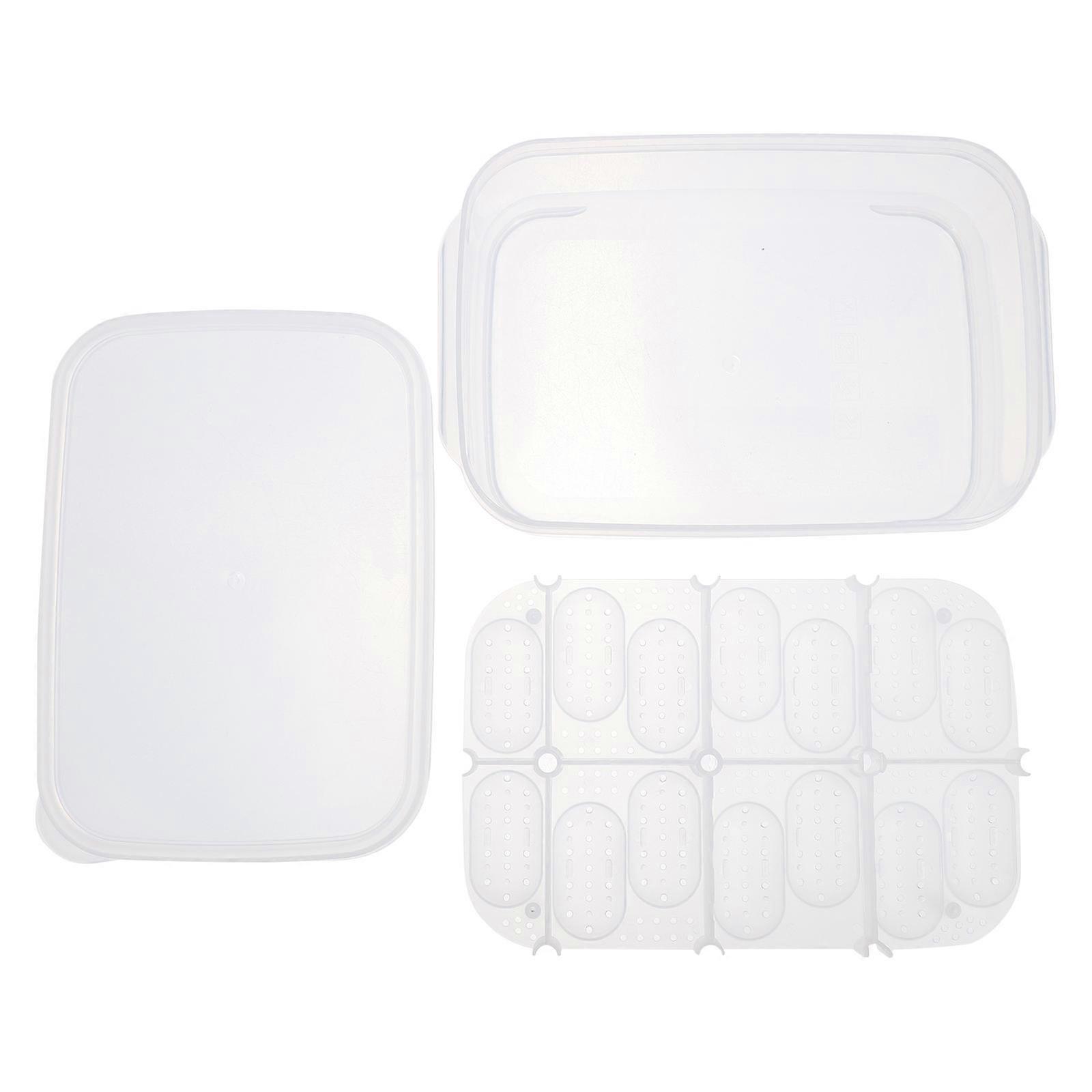 Reptile Hatchery Case Multiple Compartments Breeding Hatchery Transparent Pp for Hatching 1Set