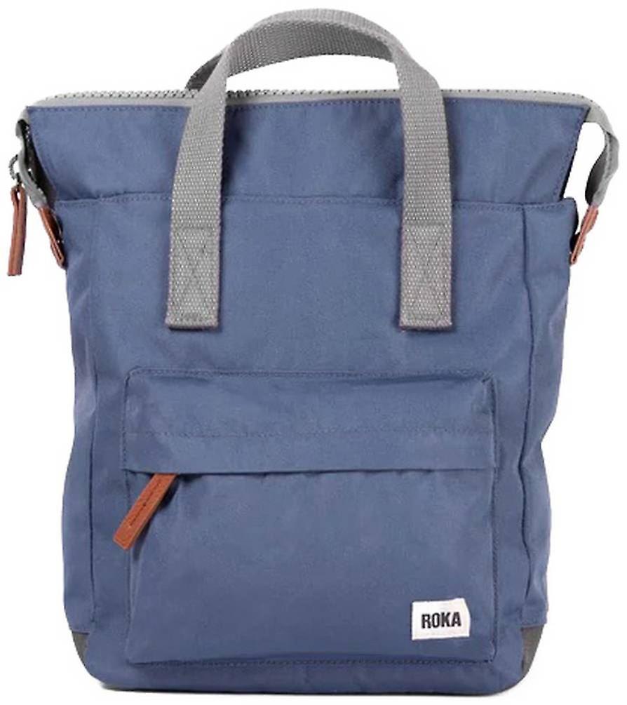 Roka Bantry B Small Sustainable Canvas Backpack - Airforce Navy