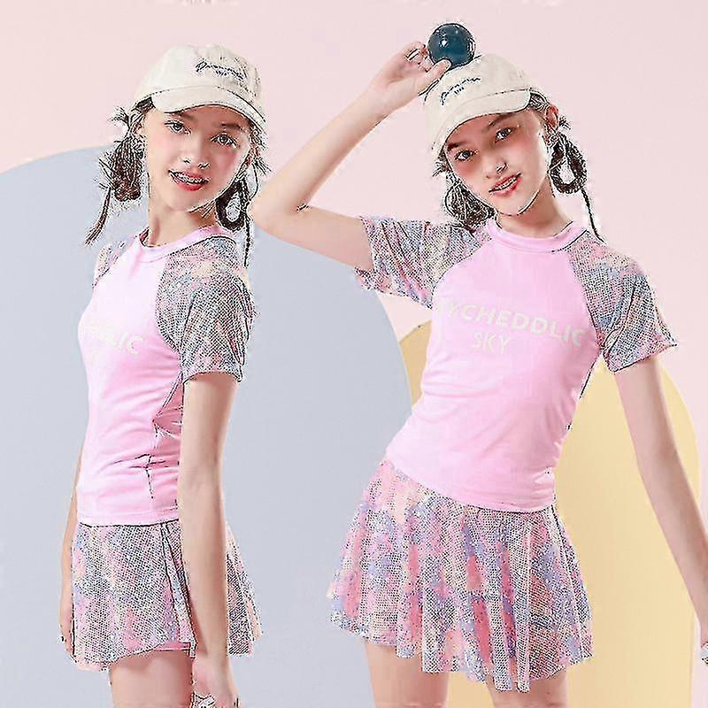 Badkläder för barn 3-10 år Sport Split Kjol Flickors Hot Sp...