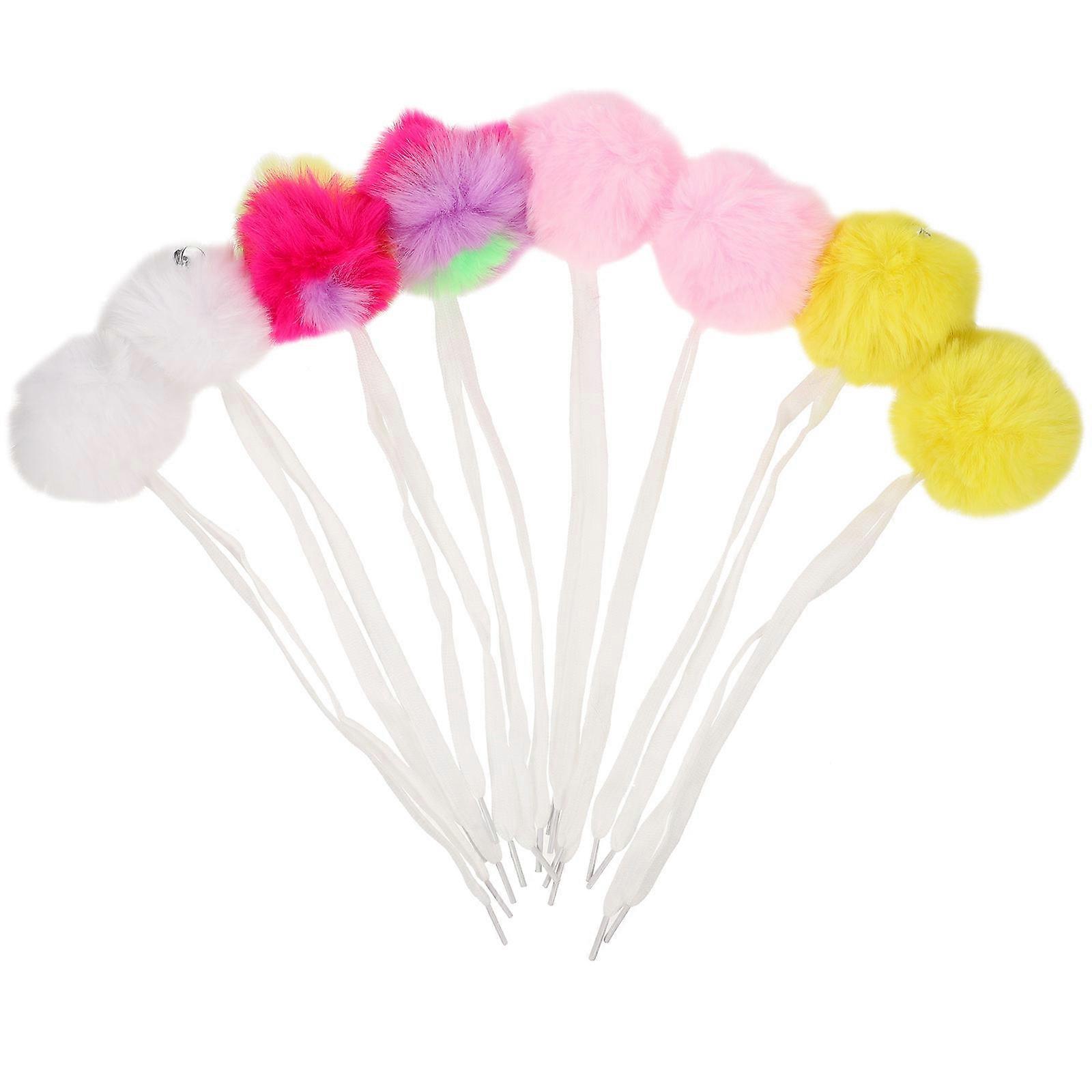 Roller Skate Pom Poms Decorative Accessories with Bell for 8Pcs Set