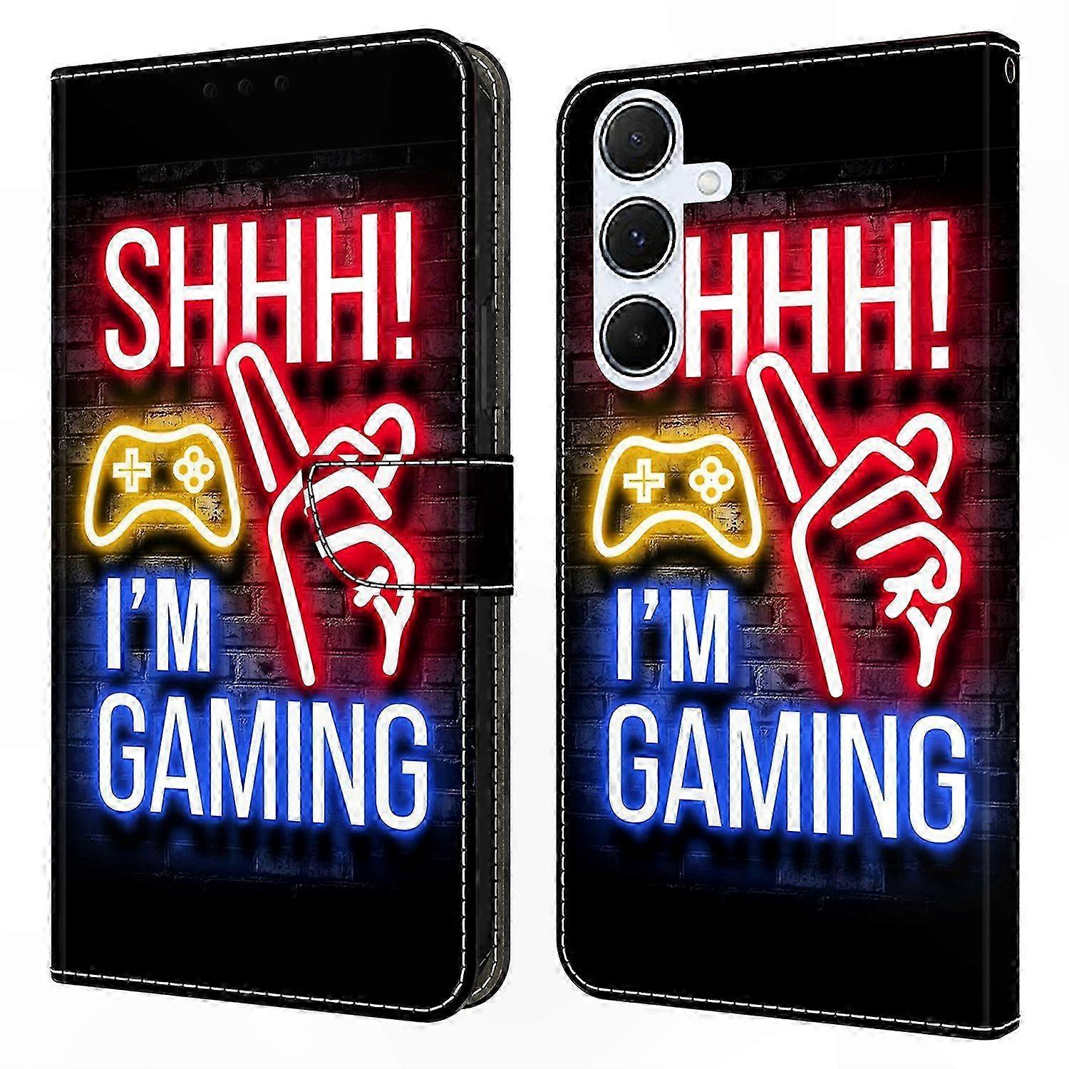 Leather Flip Case for Galaxy A56 5G Wallet Cover with Pattern Printing and Stand Function - Sleep Design Protector