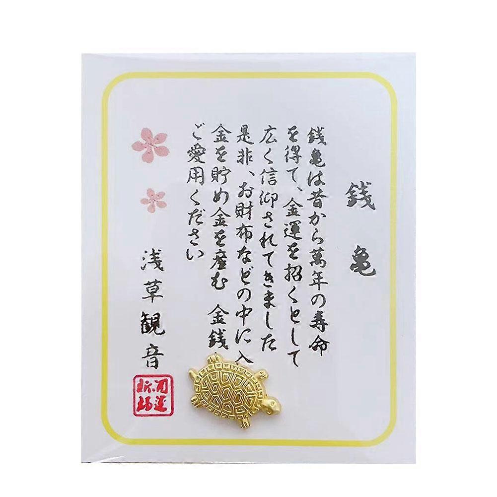 Mini Bênçãos de Tartaruga de Dinheiro de Ouro e Acessórios da Sorte