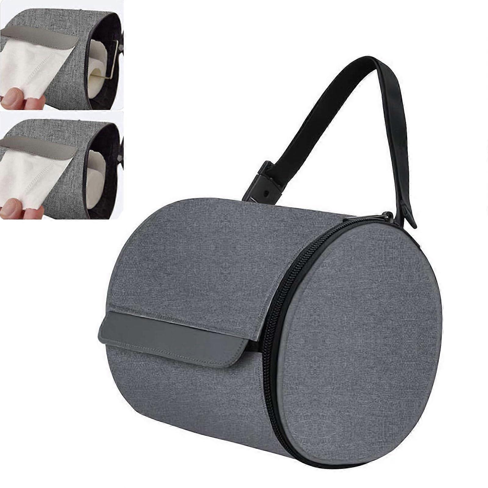 Portable Toilet Paper Holder with Adjustable Strap, Waterproof Hanging Paper Towel Organizer for Camping, Car, Tent