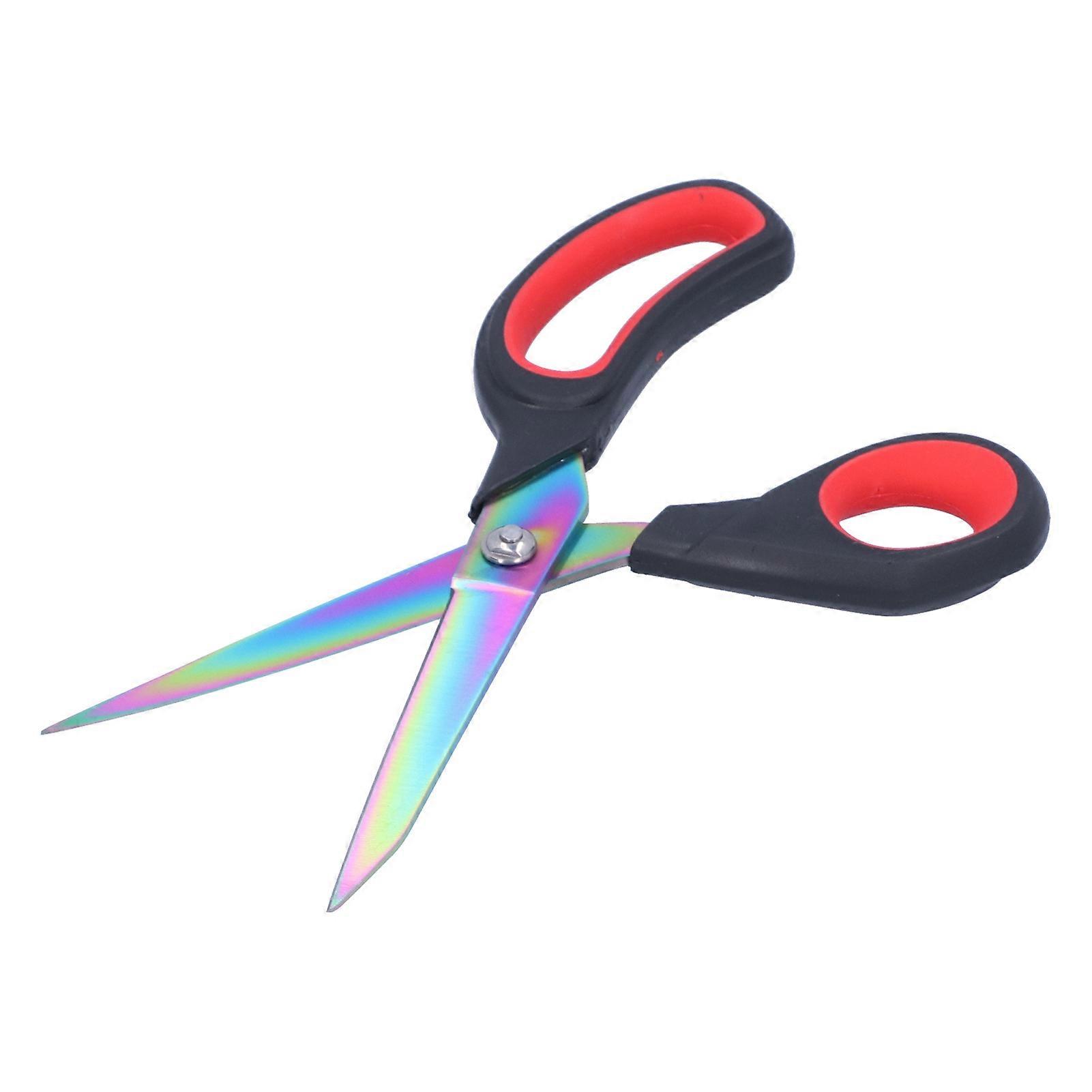 Professional Sewing Scissors Sharp Fabric Shears Black Red Handle
