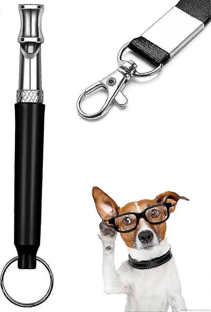 Dog Whistle to Stop Barking, Adjustable Pitch Ultrasonic Training Tool Silent Bark Control for Dogs-1 Free Lanyard Strap with Pack of 1 PCS Pet Whistl