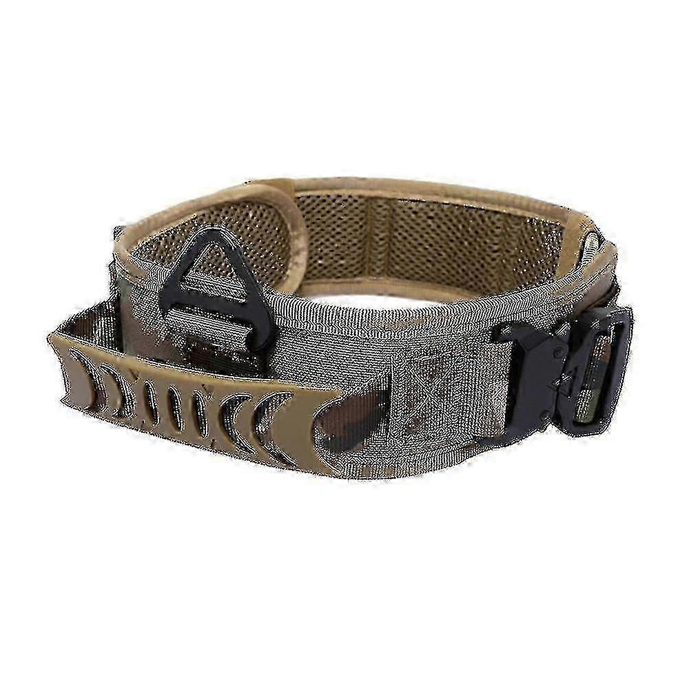 Adjustable Tactical Dog Collar For Training - Large Size, Military-grade Nylon, Heavy Duty Metal Buckle With Handle 2025