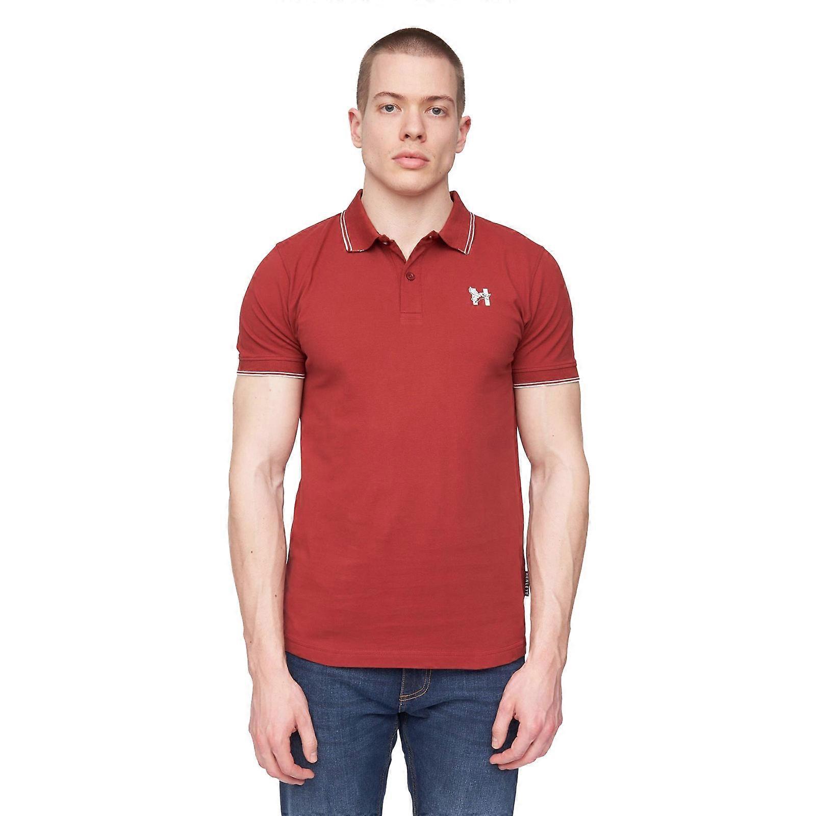 Henleys Henflare Polo Shirt Deep Red