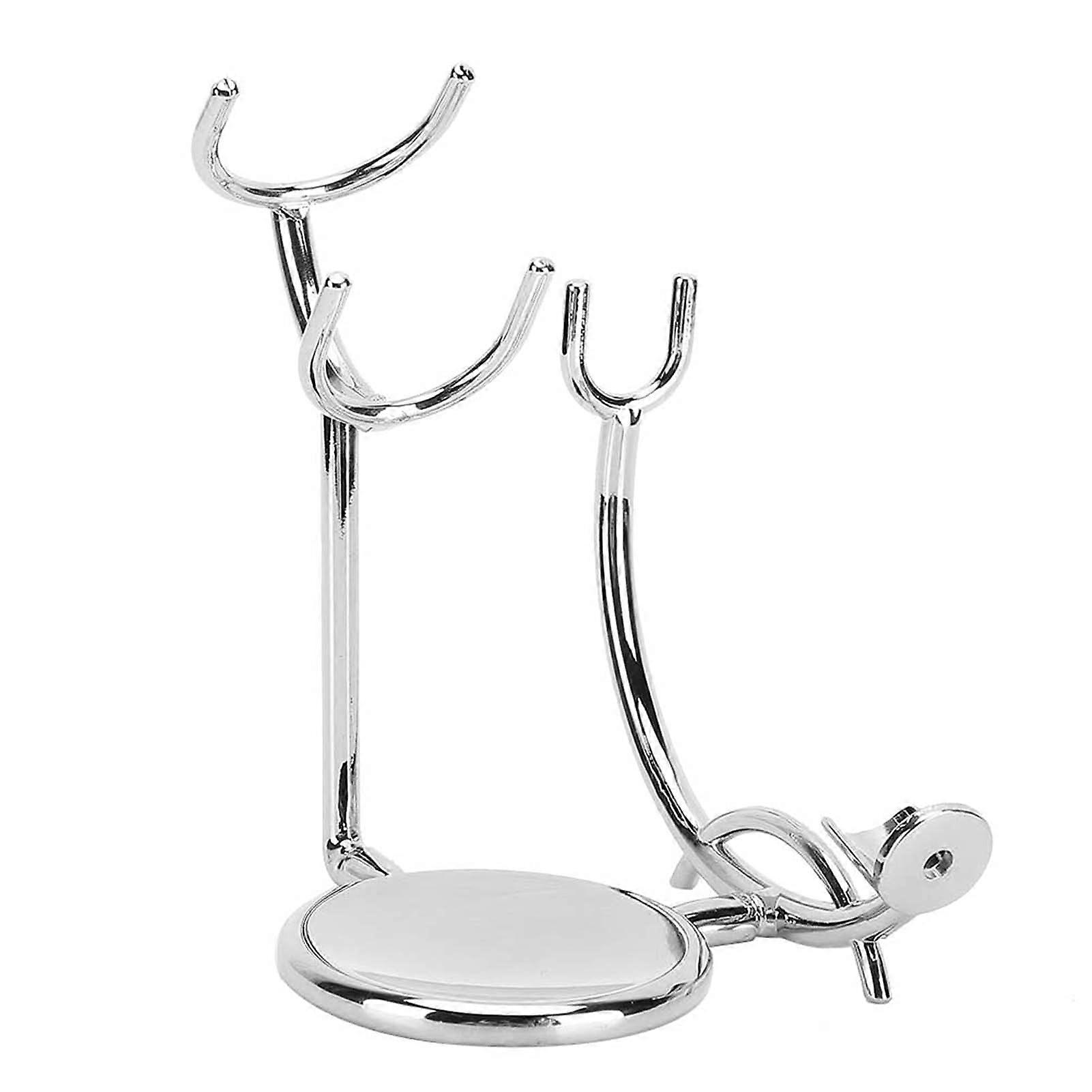 Shaving Stand Manual Shaving Brush And Soap Stand, Galvanized Metal, 16 x 10 x 6 Cm