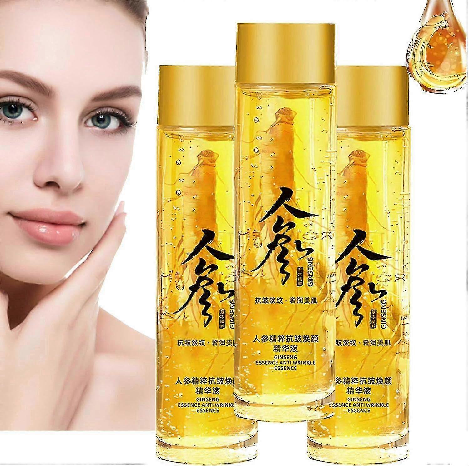1-3pcs Ginseng Anti-Wrinkle Essence Toner, Ginseng Gold Polypeptide Anti-Aging Essence Ginseng Essence Water