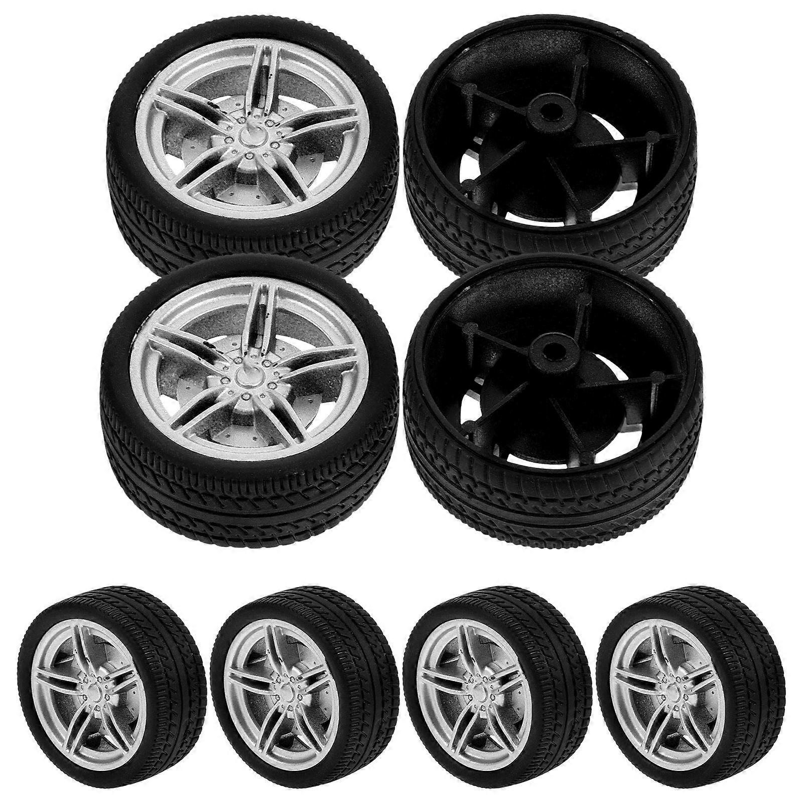 8pcs ρόδες παιχνιδιών Τροχοί αυτοκινήτων παιχνιδιών Τροχοί αυτοκινήτων αντικατάστασης DIY τροχοί αυτοκινήτων Παιδικά παιχνίδια