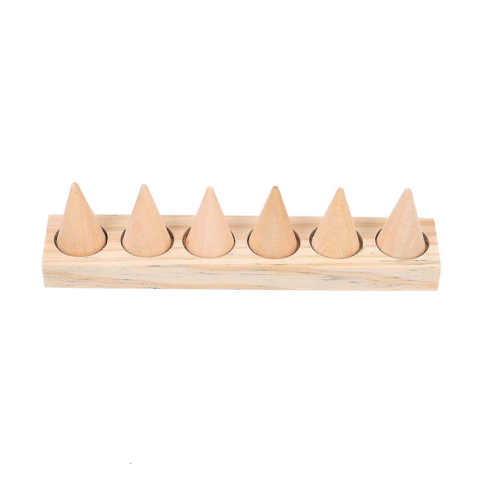 1 Set Earring Display Rack Cone Shape Earring Holder Finger Ring Stand for Home
