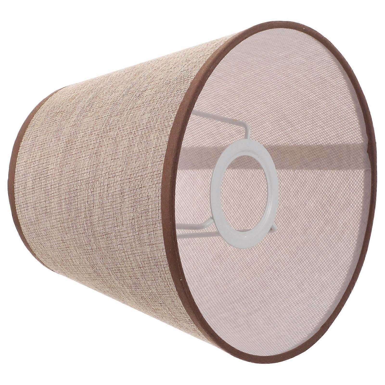 3Pcs Cloth Lampshade for Bedside Table Lamp Shade Light Brown E27