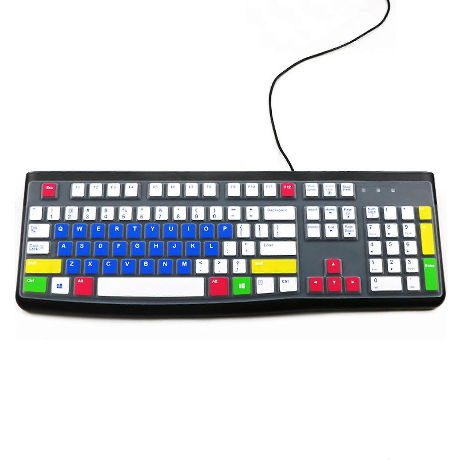 Dustproof Silicone Keyboard Covers For K120 MK120 Corded Keyboard, Office Use, Skin Protectors, Colorful Blue
