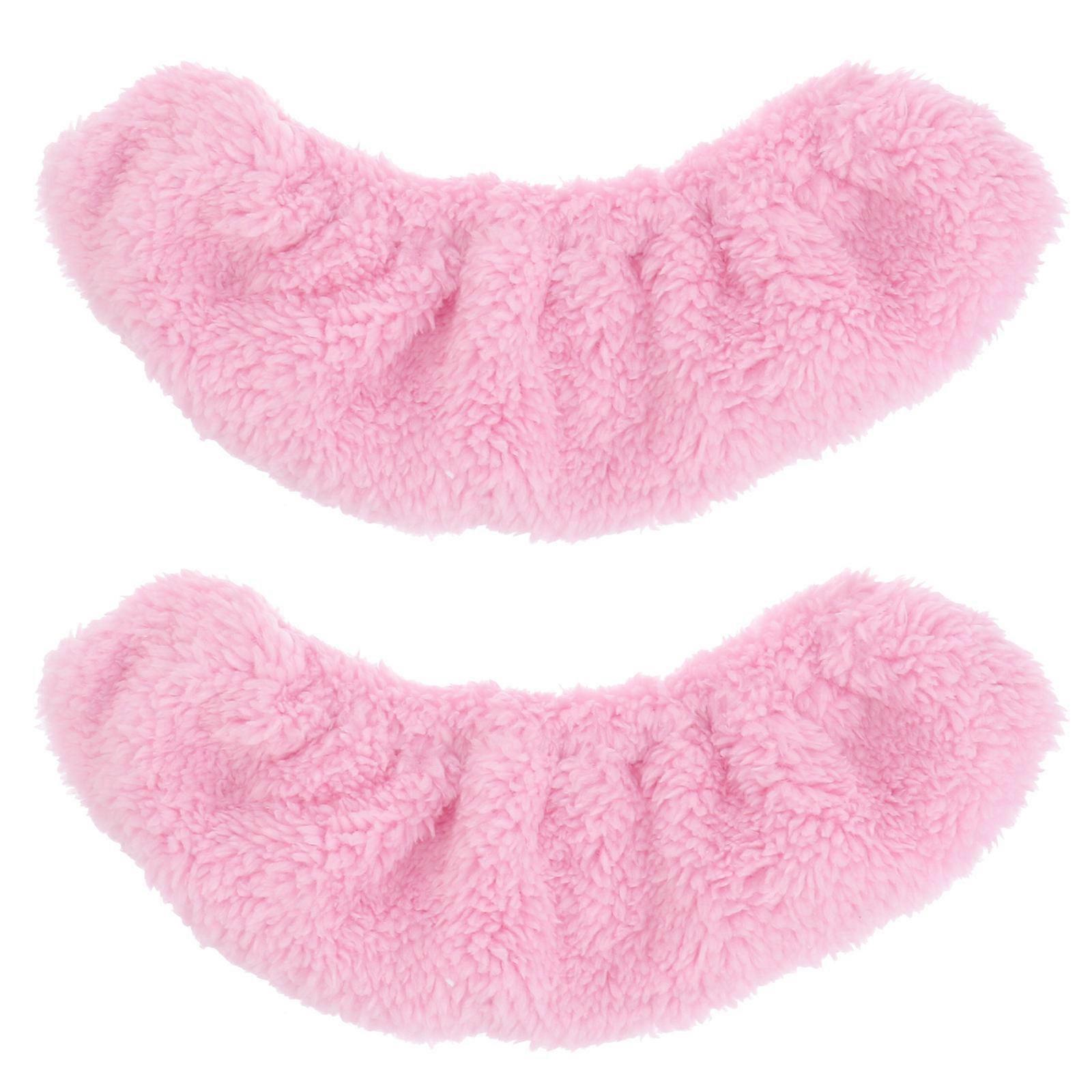 Fluffy Skating Soakers Skate Covers for Hockey Ice Skating Pink Moisture Wicking 1 Pair