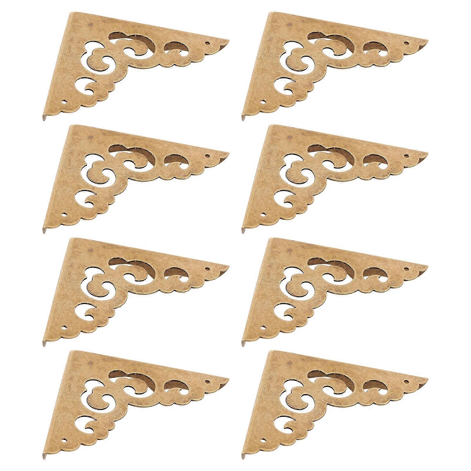 Safety Mounts For Furniture 8Pcs Chinese Style Corner Guards For Homeowners Bronzed Brass Material Designed To Protect Corners