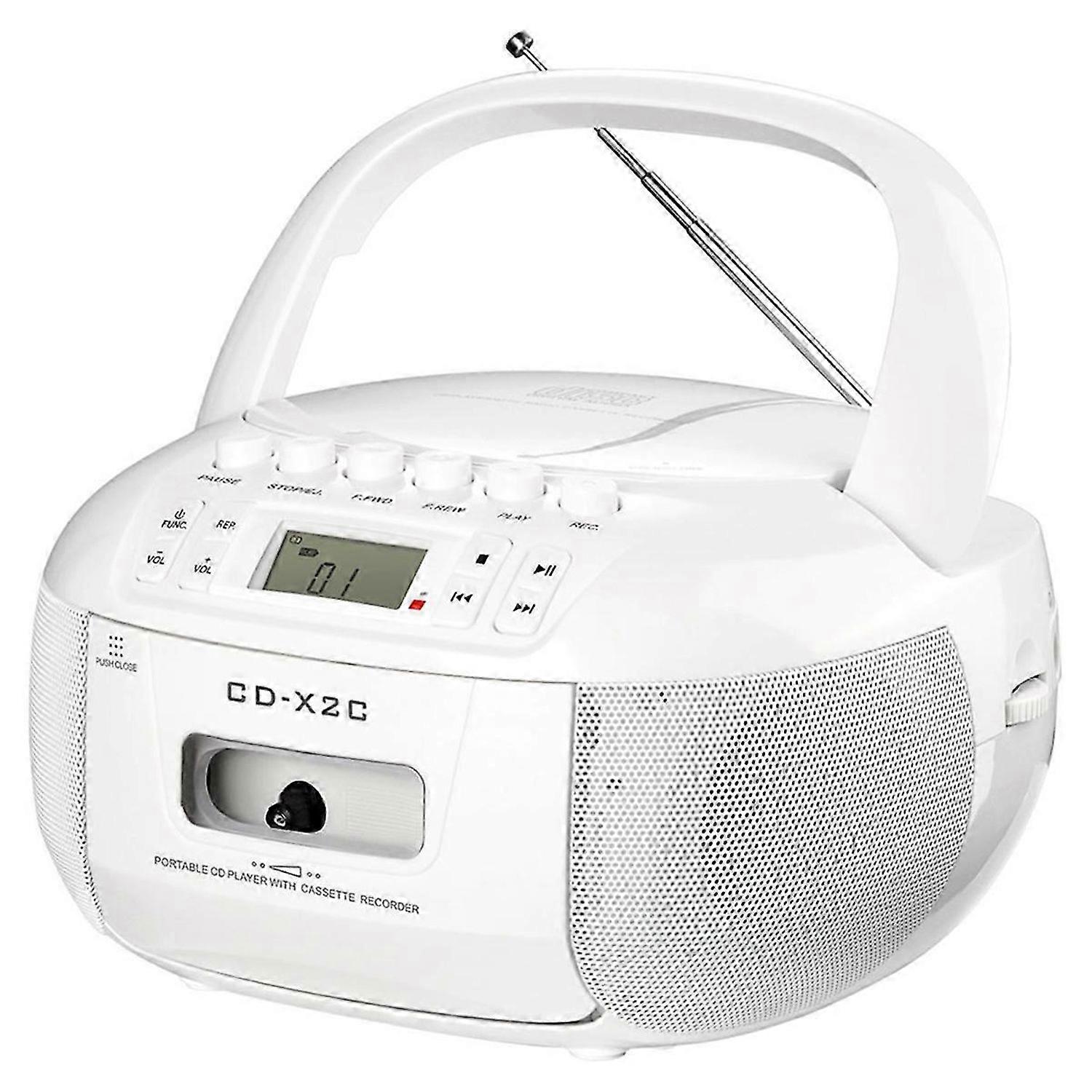 Portable CD Cassette Player FM AM Tape CD Player