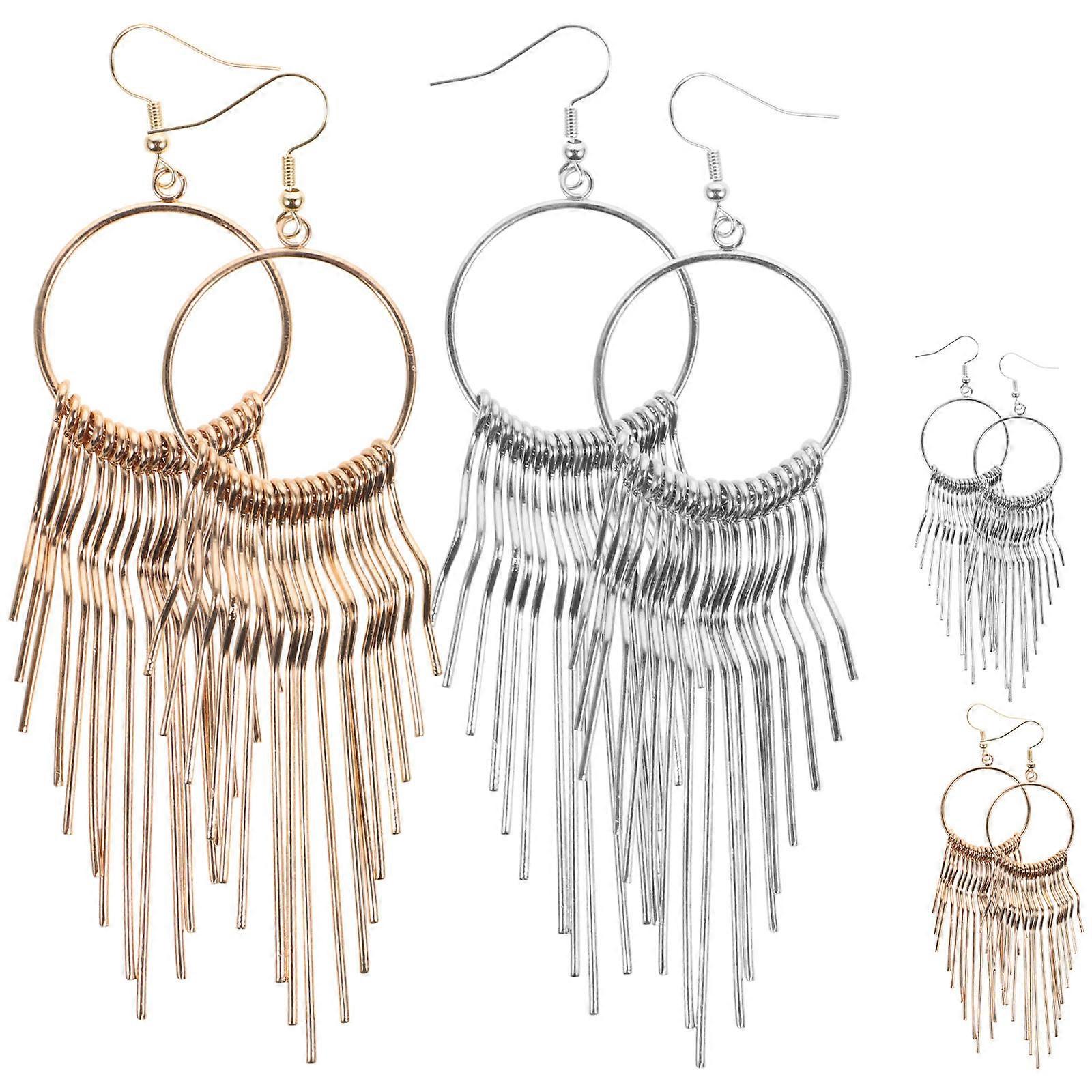 Hoops Earrings Large Hoops Earrings for Decoration 8Pairs Assorted Color