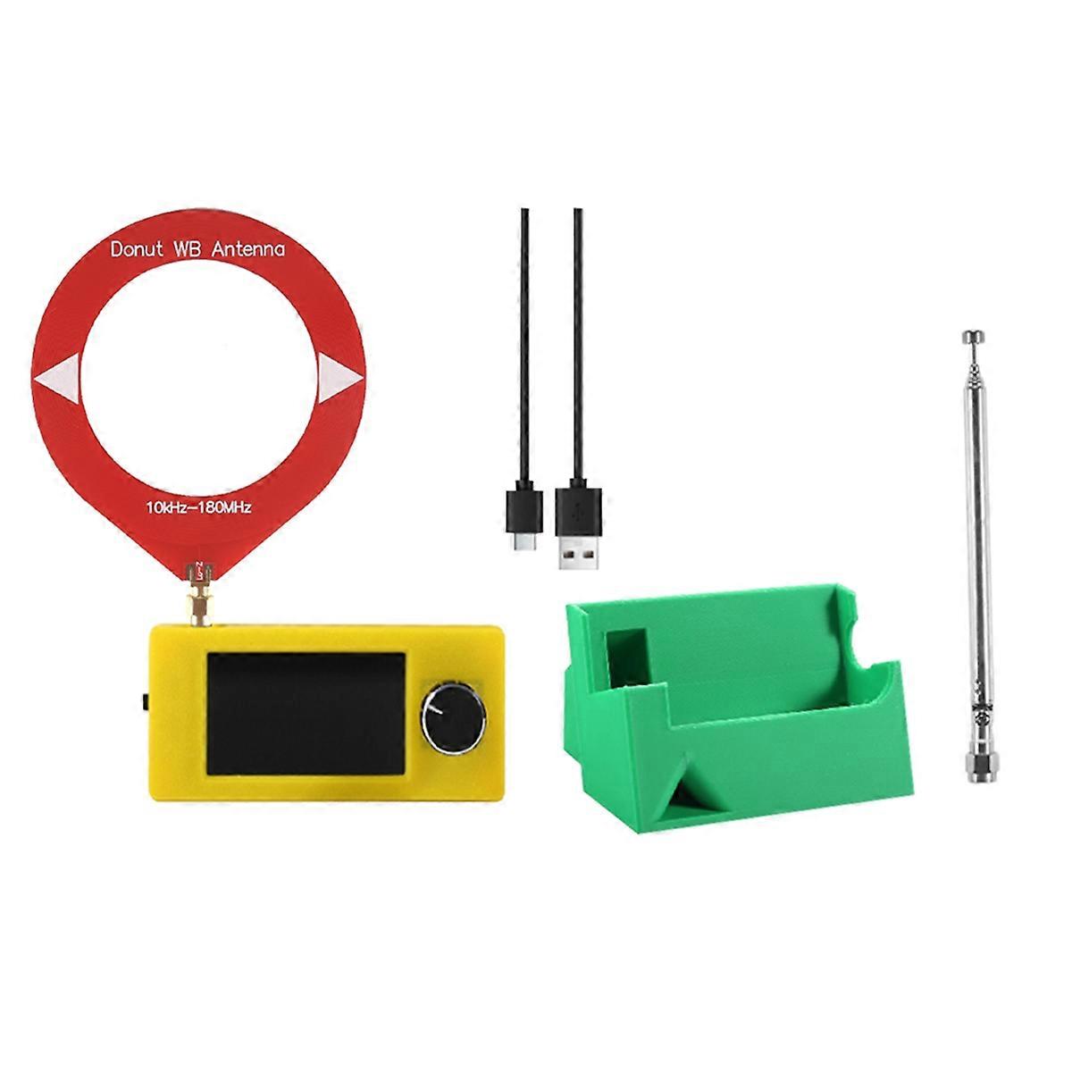 SI4732 Mini Radio Receiver Kit+Stand+Antenna 10-180MHz 1.9in Display