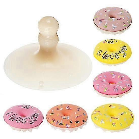 2/3/4Pcs Donut Sponge with Suction Cup Non-Scratch Quick Drainage Sponge Non-stick Dishwashing Brush