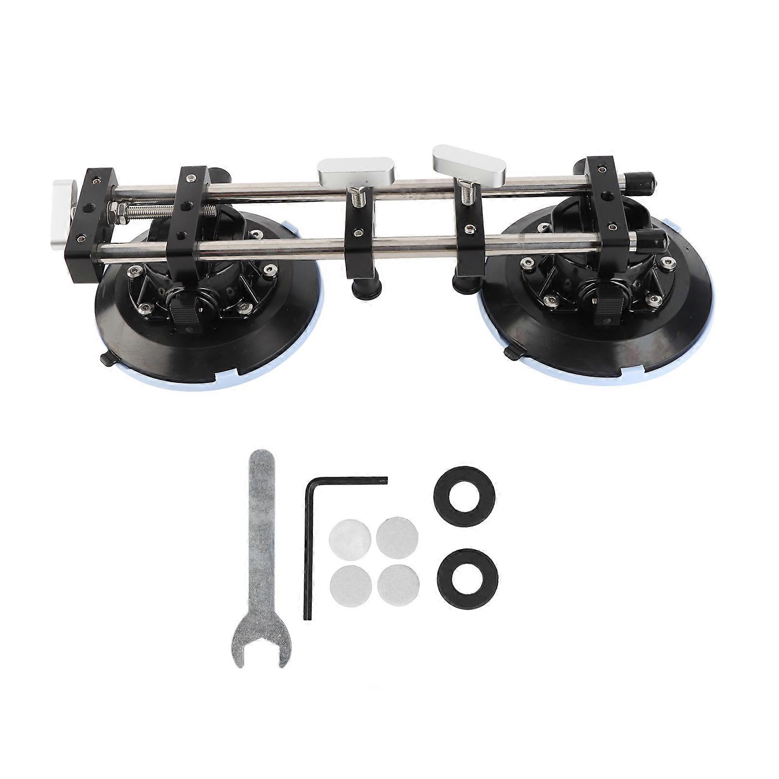 Powerful suction cup tile spacer with fine adjustment