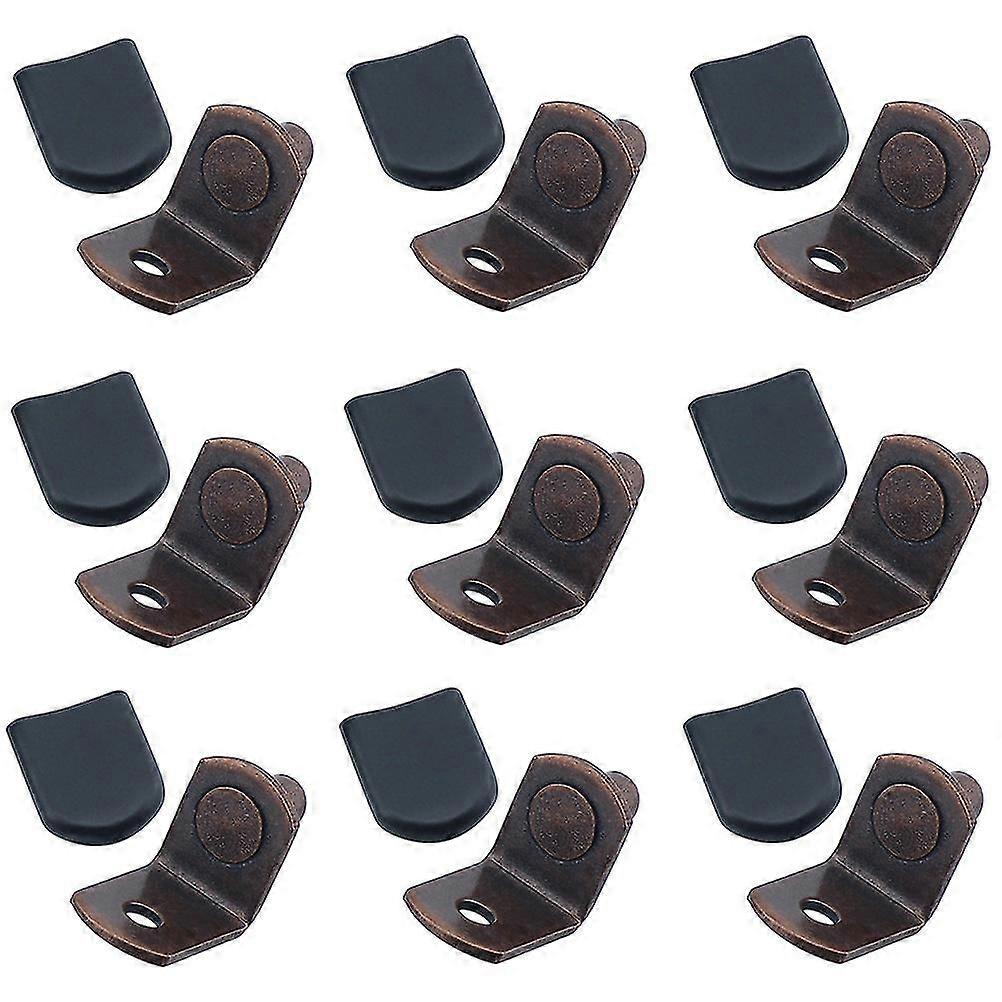 50pcs Right Angle Bracket Corner Brace Joint L Shape Connector Fixed Holder With Pin And Cover (red Bronze)