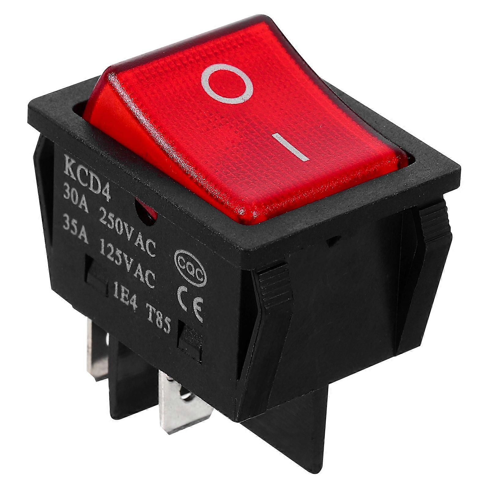 Vehicle Toggle Switch Boat Toggle Switch Replacement Rocker Switch with LED Light (4 Position)