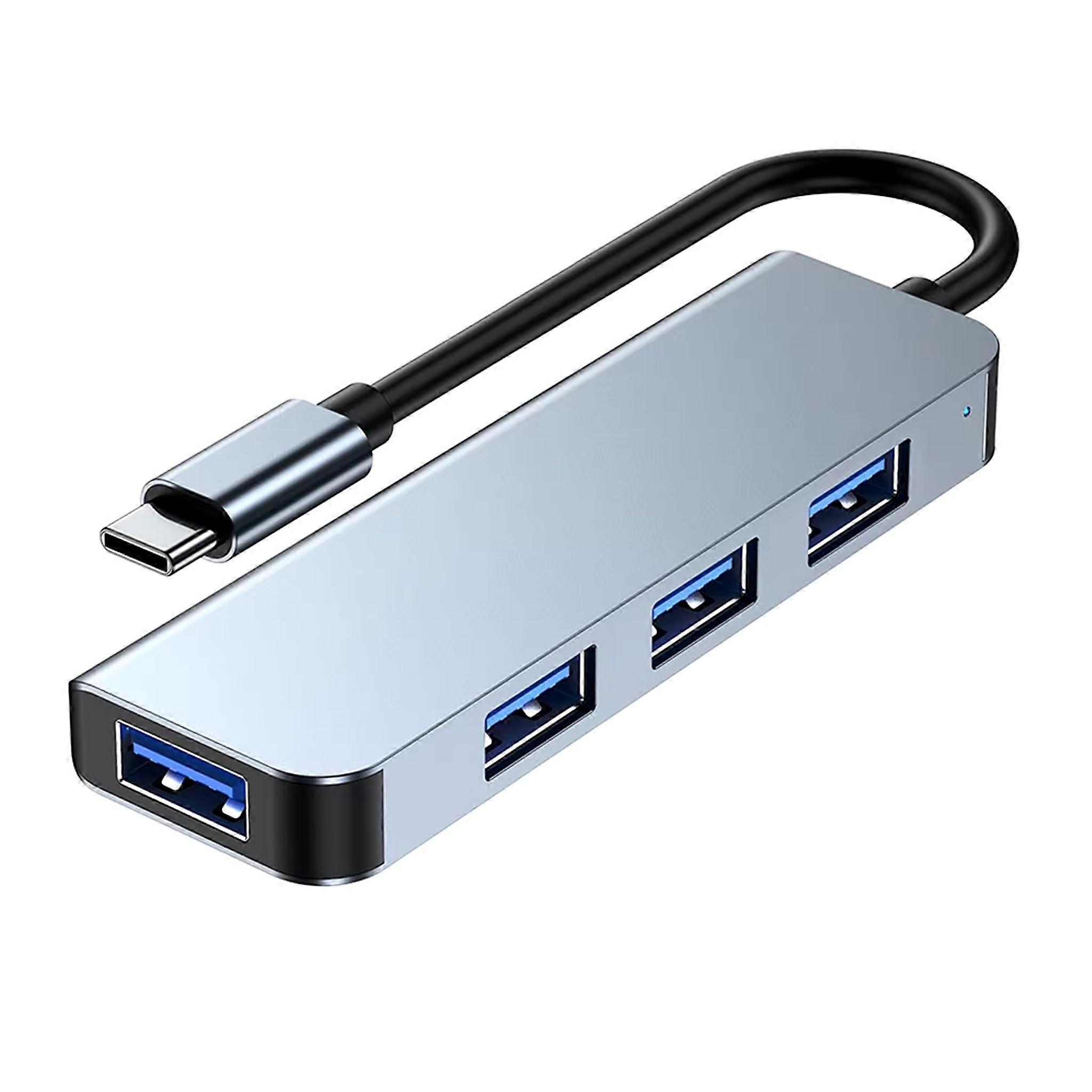 USBC Hub 3.0 4Port Ultra Slim USBC Dock Adapter For Keyboard, Mouse, Flash Drive, Printer