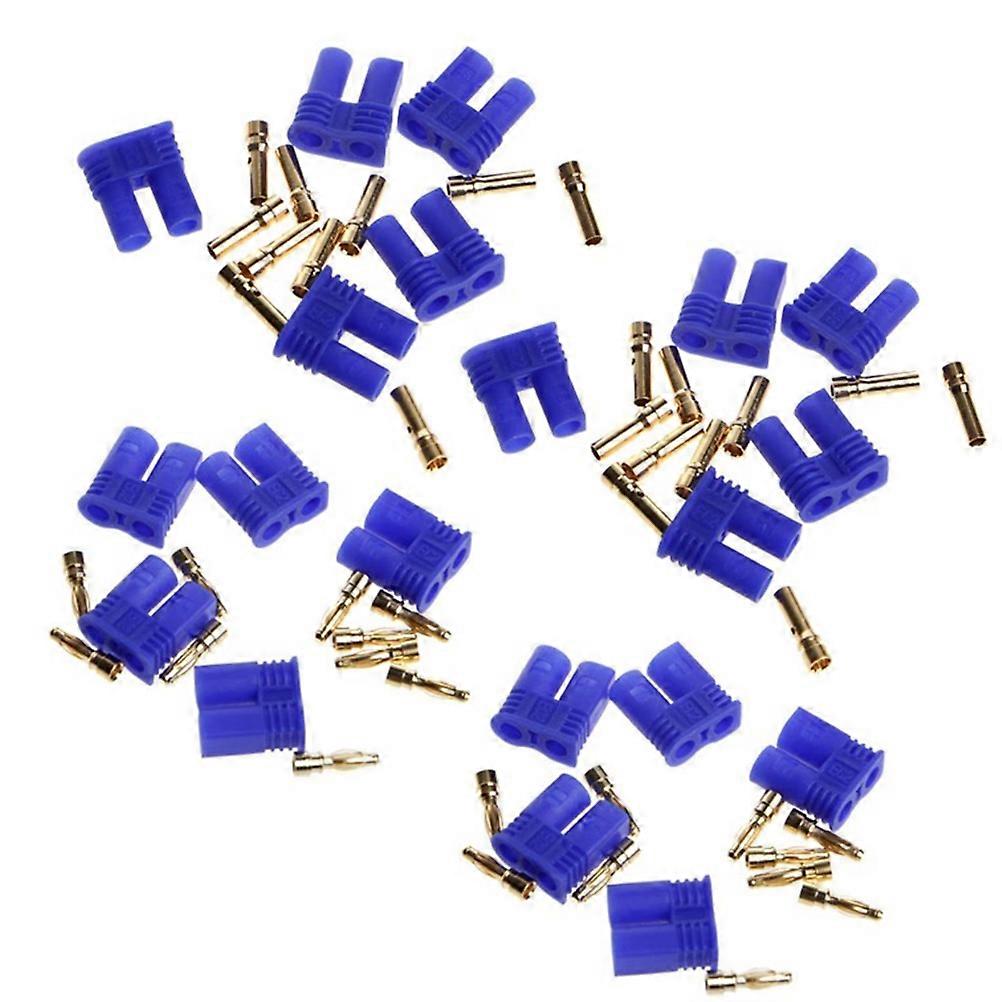 Banana Plug Connector Plated Bullet Shape for Electronic Assembly Blue Low Resistance Function 1 Pair