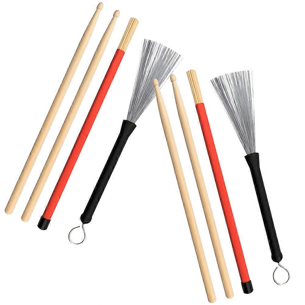 Maple Wood Drumsticks Drum Brush for Music Playing 3Sets Kit