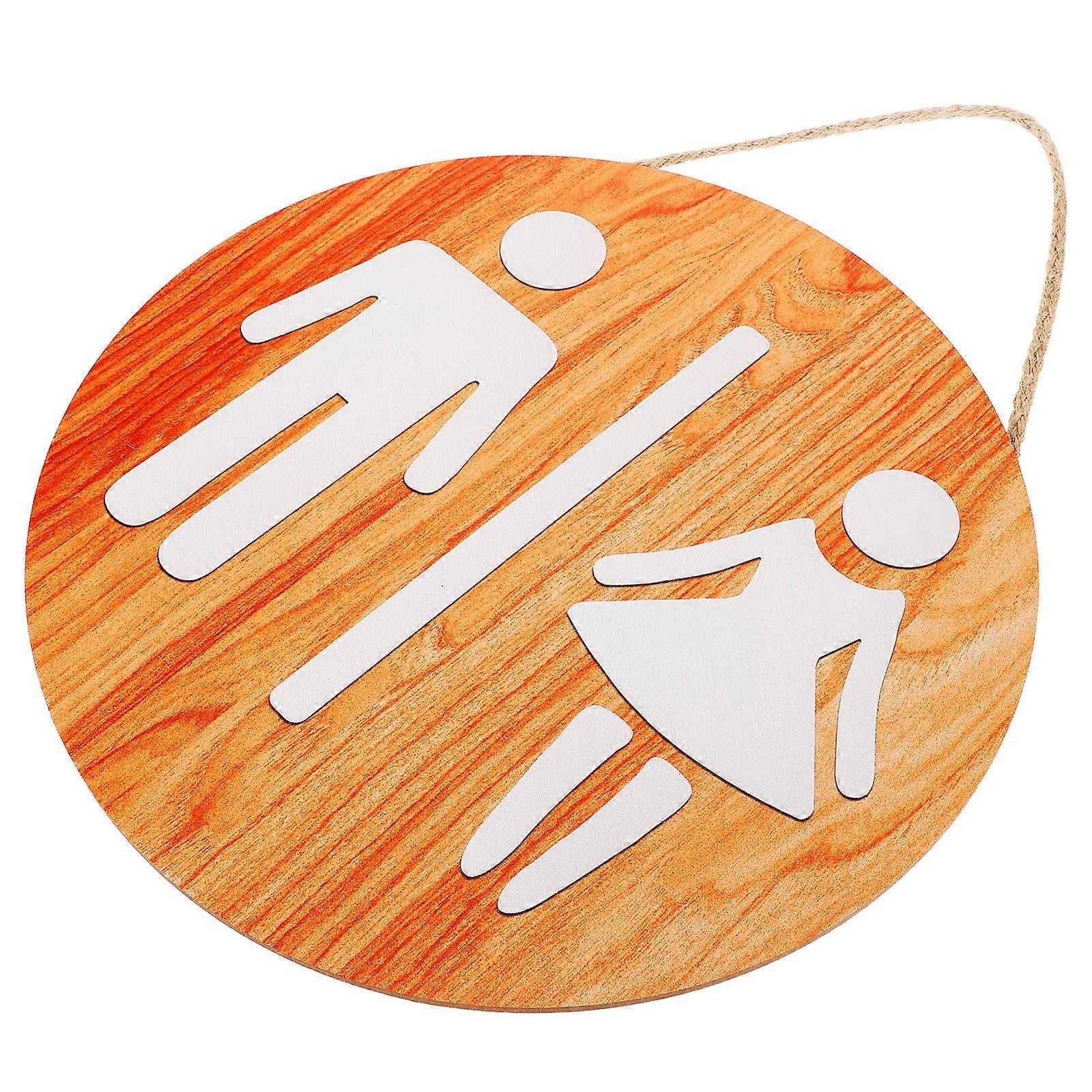 Assorted Color 3Pcs Restroom Wall Sign For Restaurant Office Decoration Country Style Identification