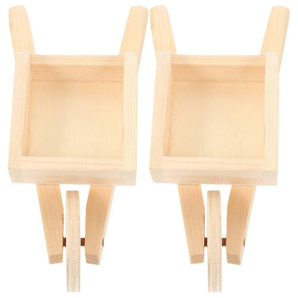 Doll House Miniature Barrows Wheelbarrows Models For Home Decor 4.72X2.16X2.00In Mini Simulation 6Pcs