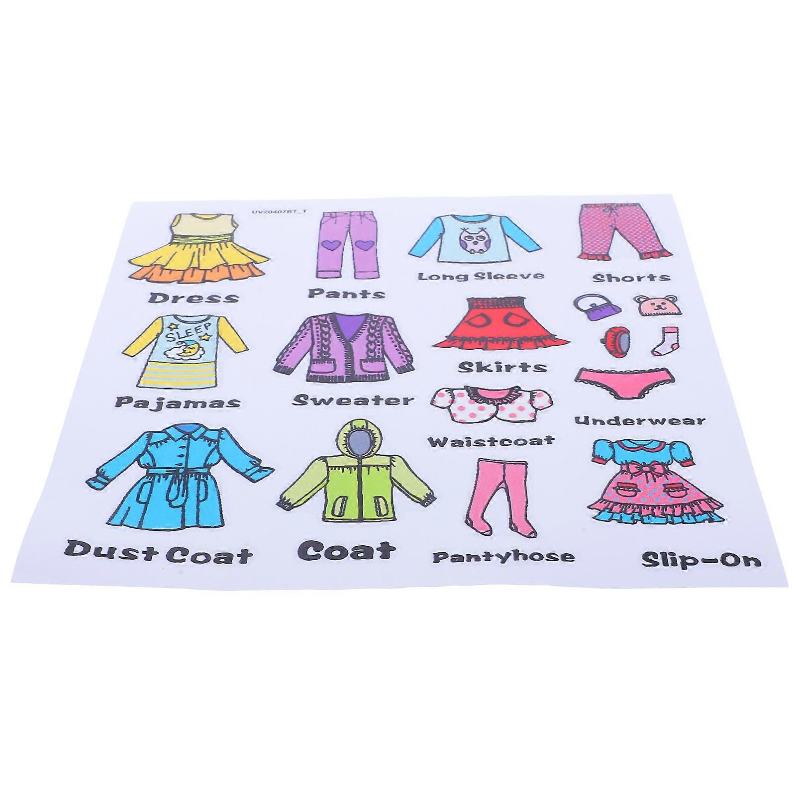 Clothing Classification Labels For Parents Home Organization 9.4X9.4in Multi PVC Removable Clothes Sticker 3 Sheets