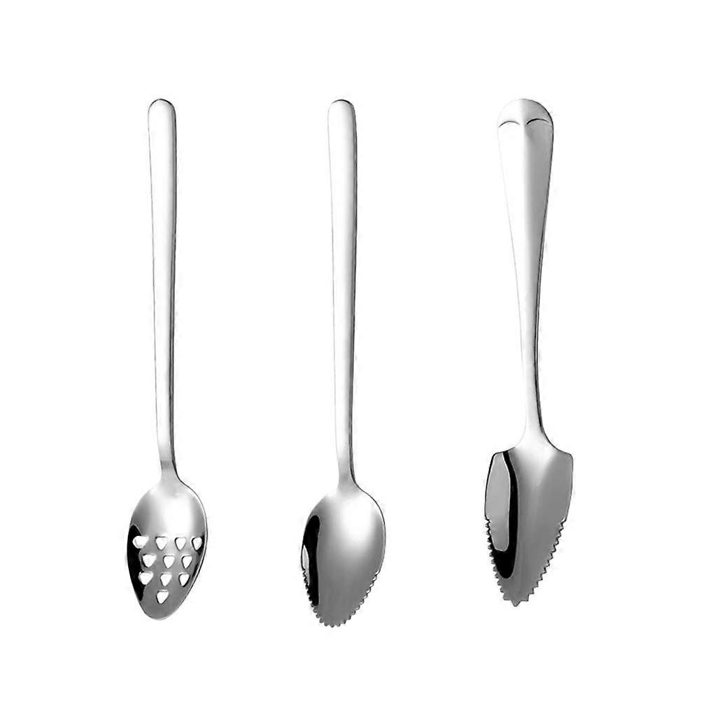 Fruit Scraping Spoons Stainless Steel Scoops for Home 3Pcs Ergonomic Spoons