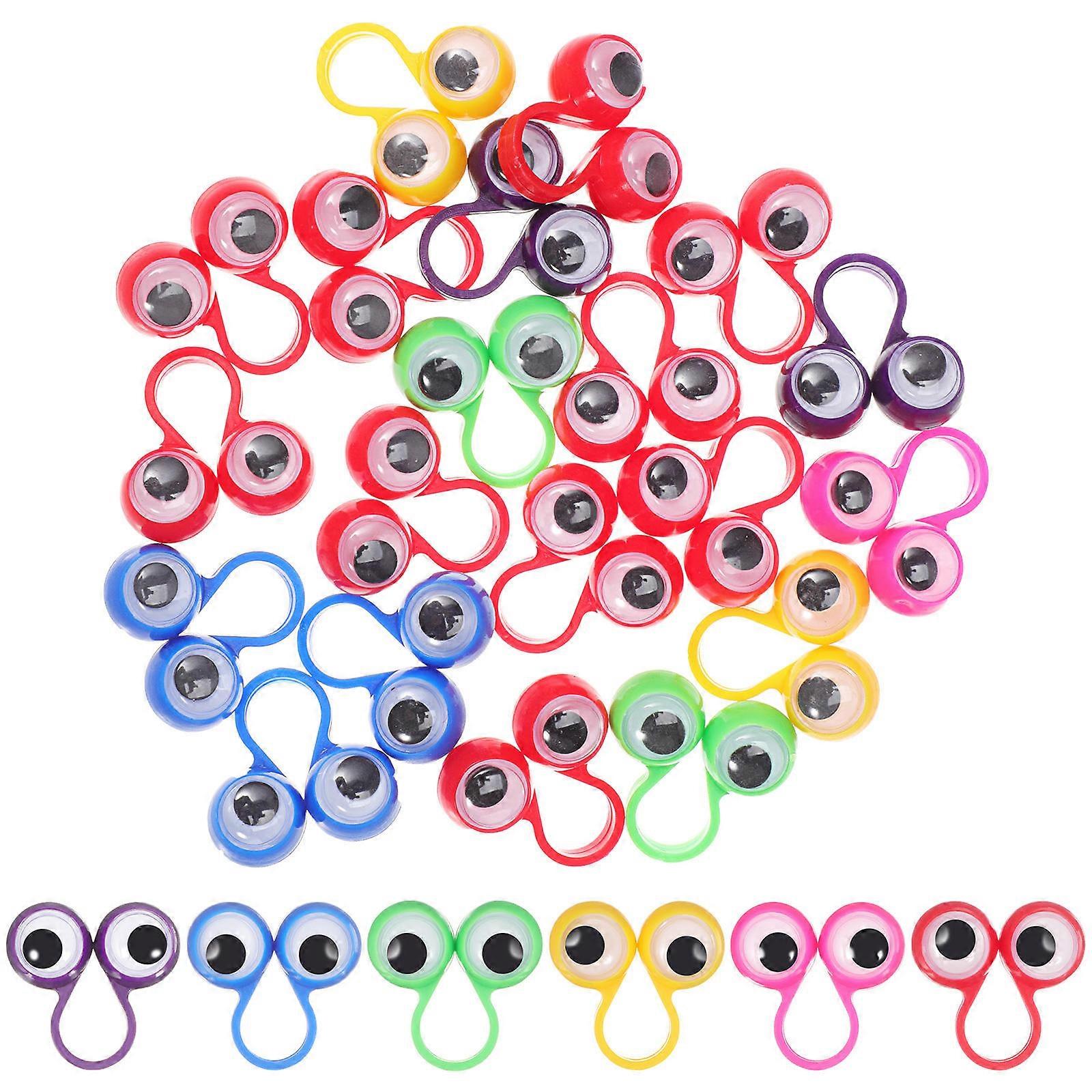 Finger Toy Large Eyes Finger Puppets for Kids Game 80Pcs Assorted Color