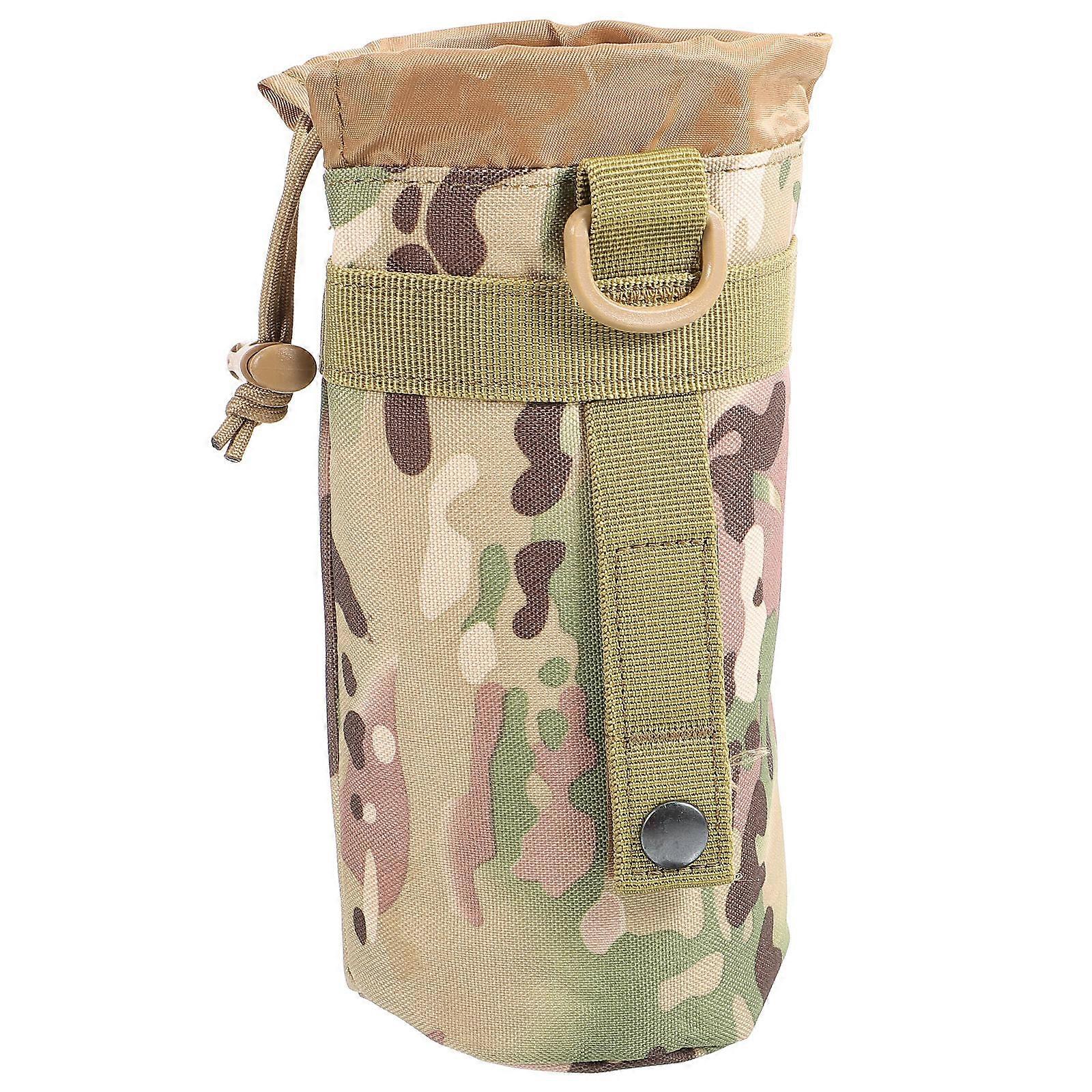 5Pcs Tactical Water Bottle Carrier Bag For Fitness And Running In Camouflage Anti-Wear Backpack Attachment