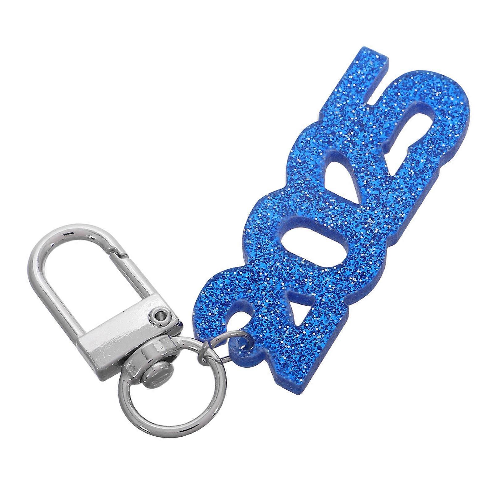 Trendy 2025 Number Keychain 2Pcs Handbag Accessory For Daily Use And New Year Celebration 3.3X0.7X0.4In Stylish Design