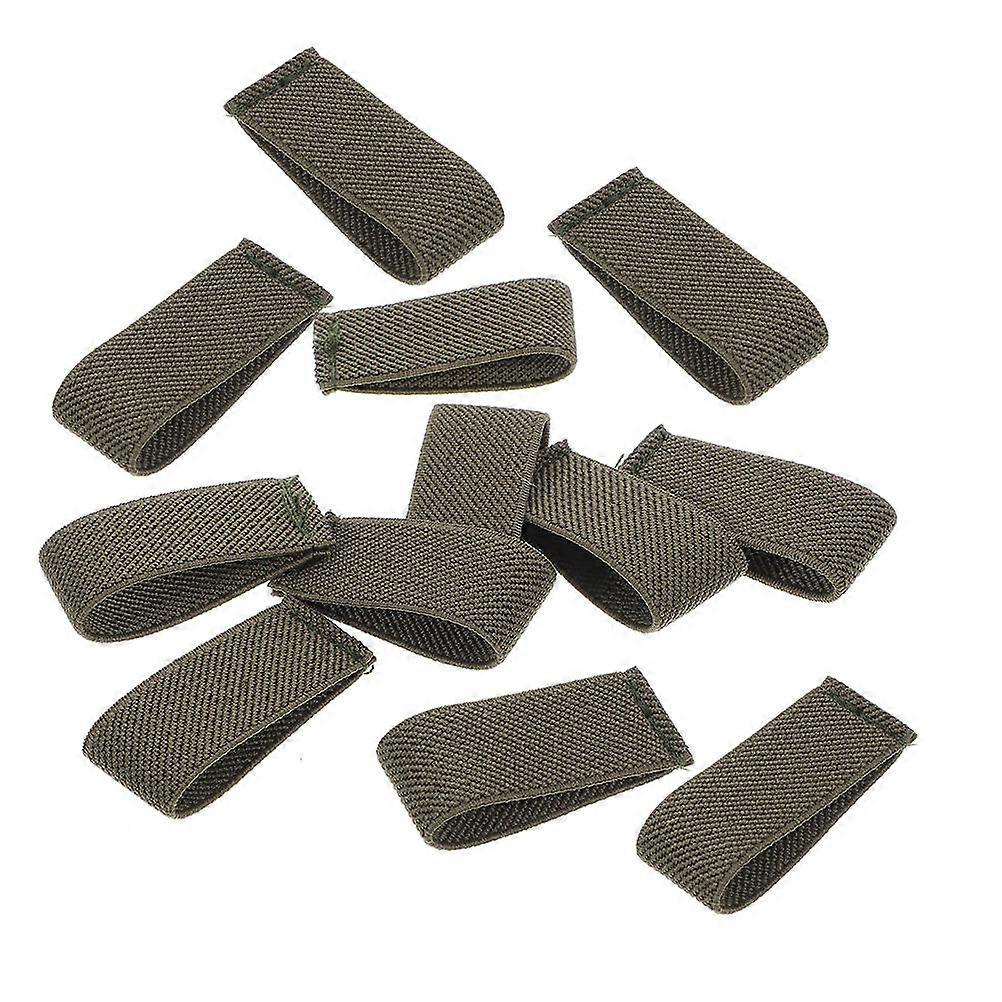 Green Elastic Belt Keepers for Nylon Backpack Strap Holders 60Pcs