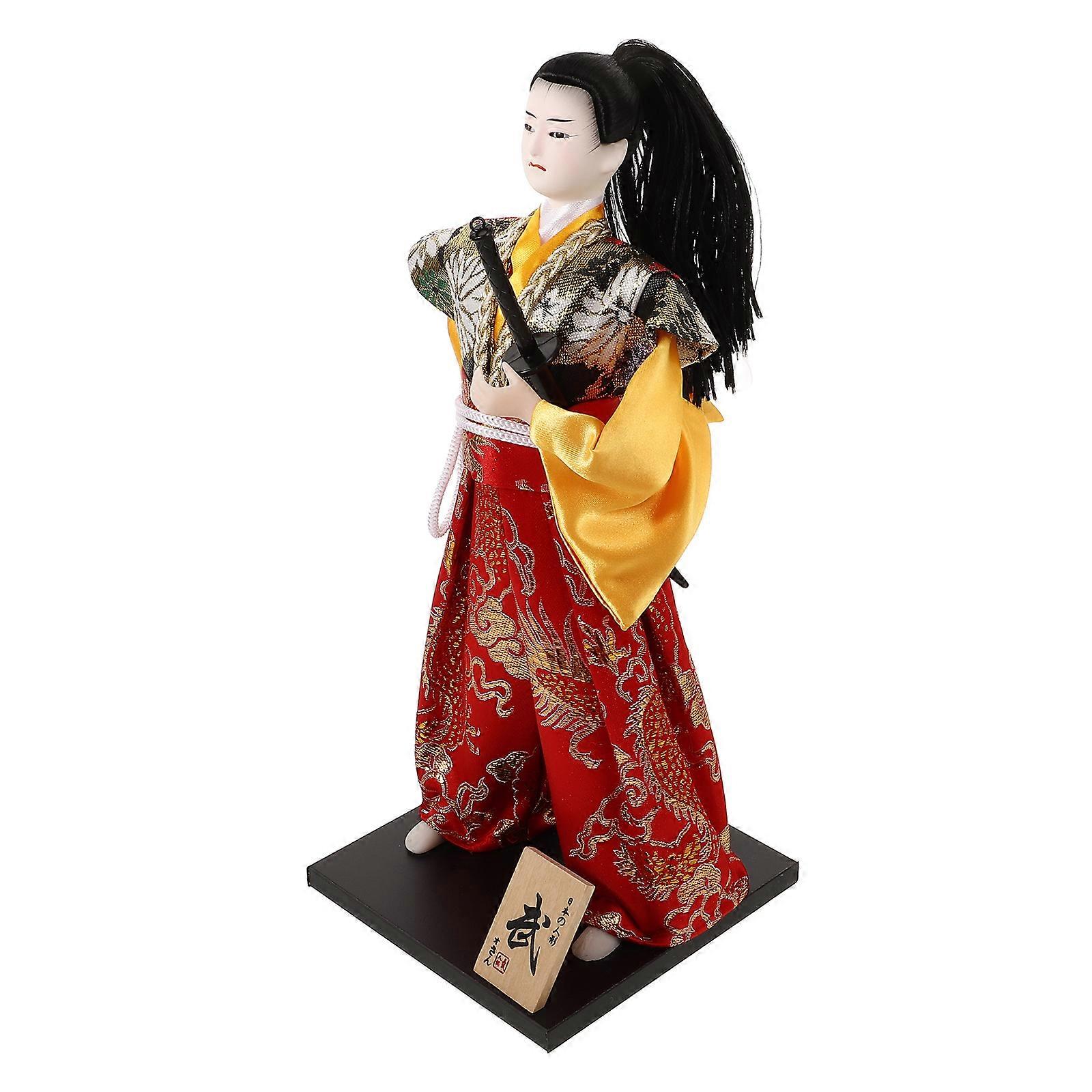 Japanese Style Samurai Doll for Decorative Collection 3Pcs Set for Home