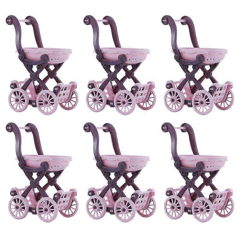 Mini Shopping Cart Miniature Shopping Carts Models for Decoration 18Pcs