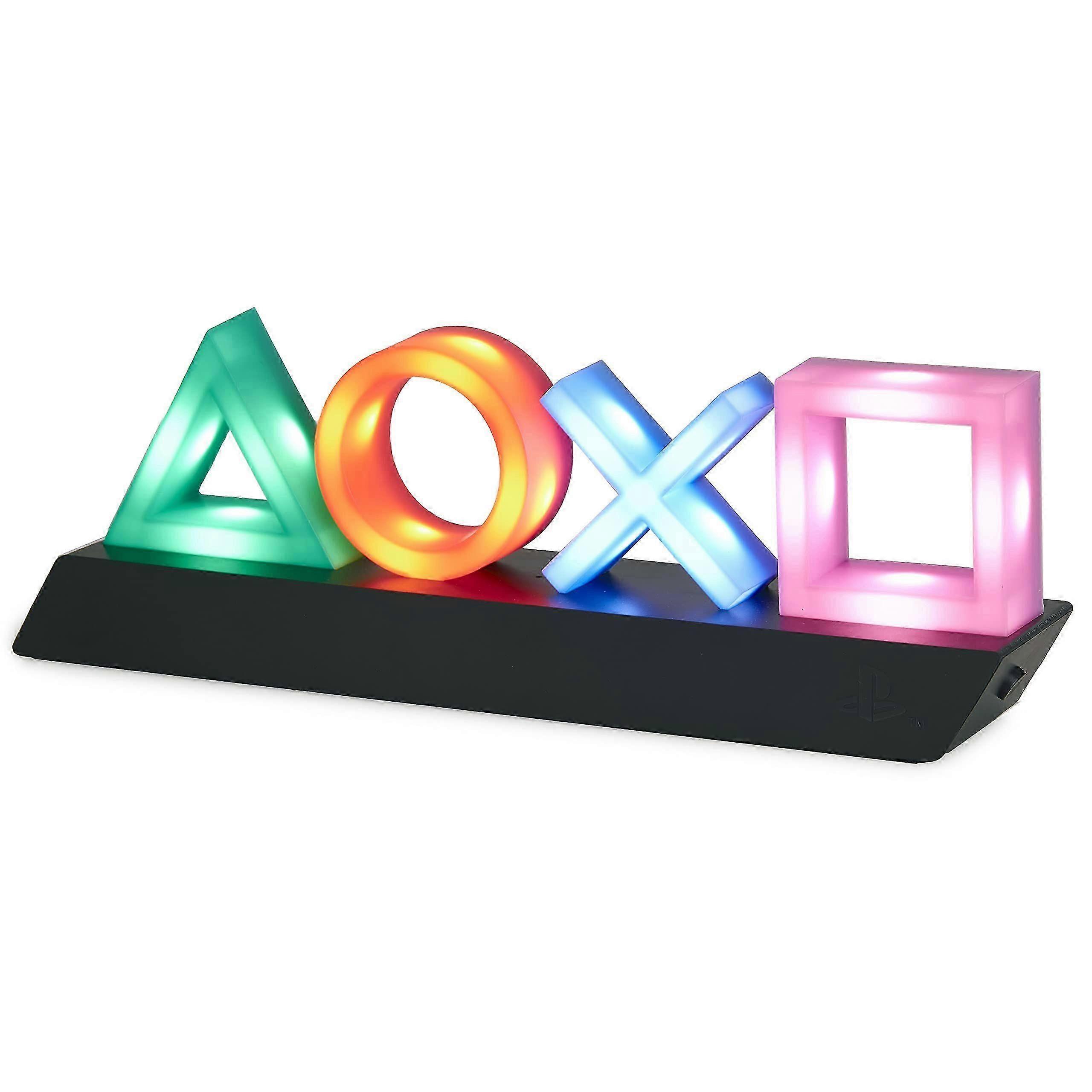 PlayStation PS Button Symbol Lamp with Colour-Changing Function, Multicolour Night Light for UK Gamers