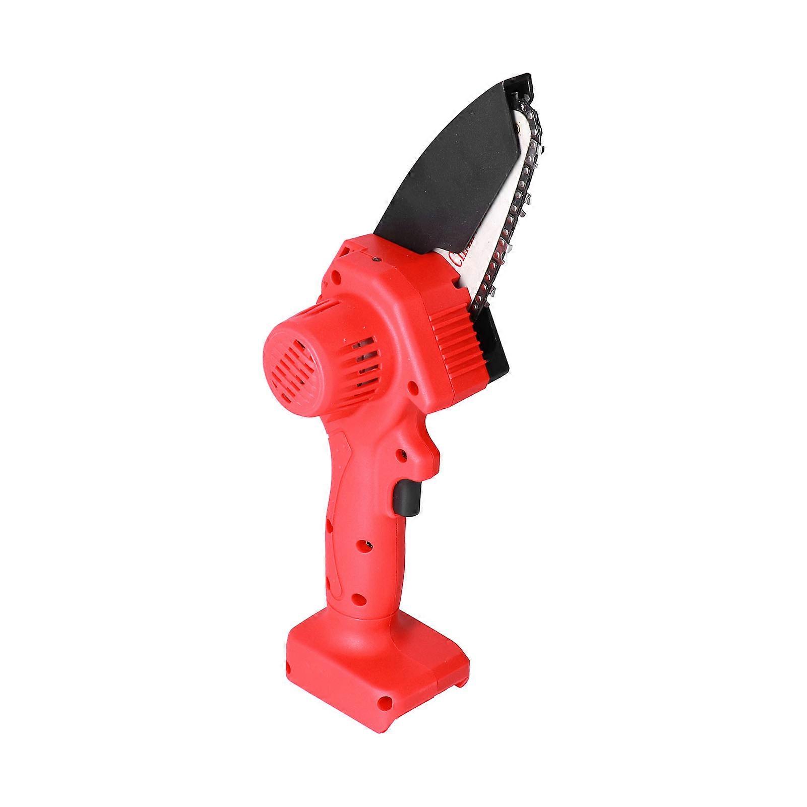 Rechargeable Mini Electric Chainsaw 21V 16cm Guide Bar Red