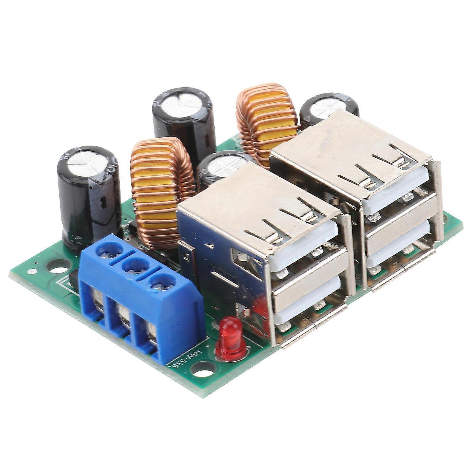 Dc-Dc Power Module USB Power Module for 5V Conversion 2Pcs with 4 USB Ports