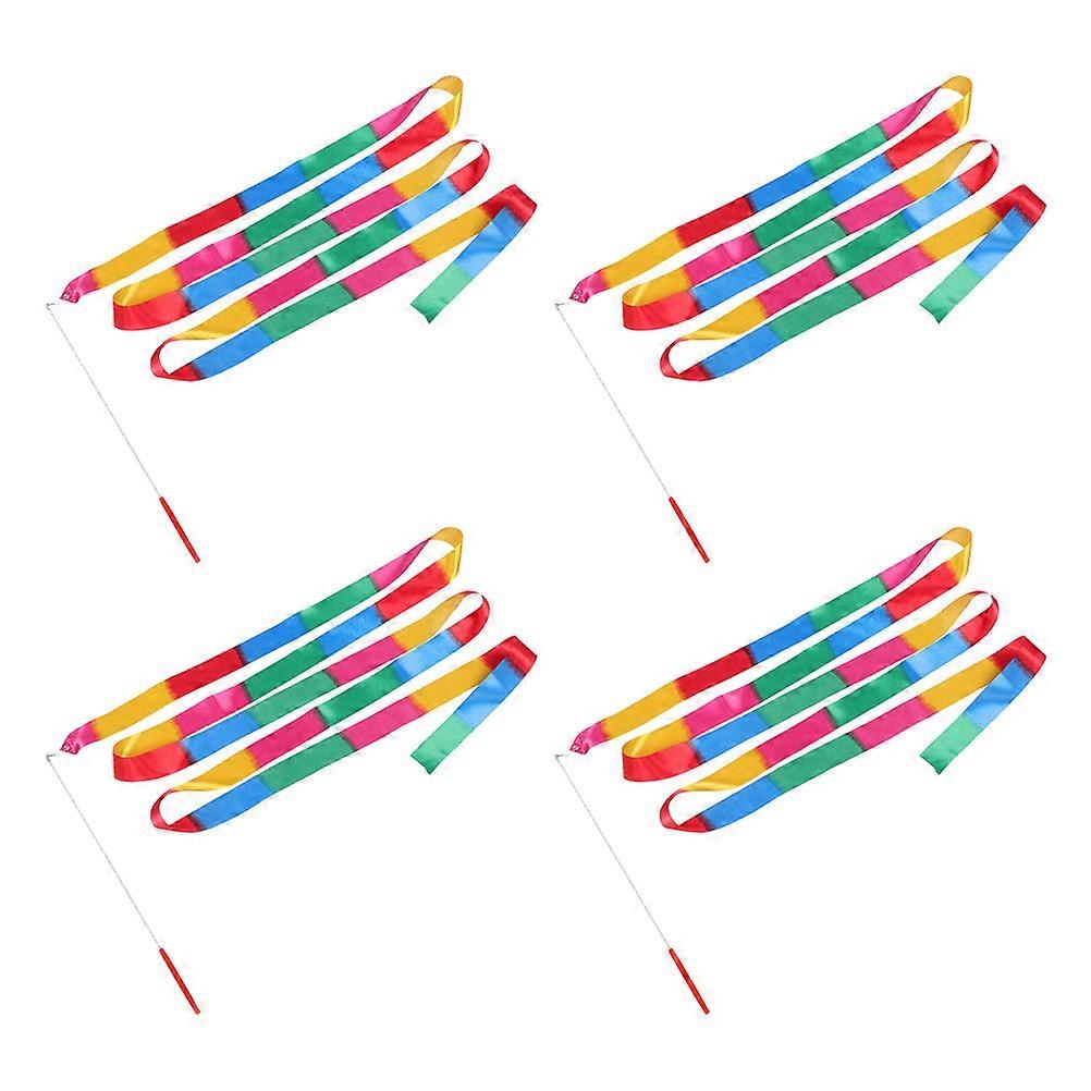 Dance Streamer Rhythmic Gymnastics Ribbons for Dancing 8Pcs Set