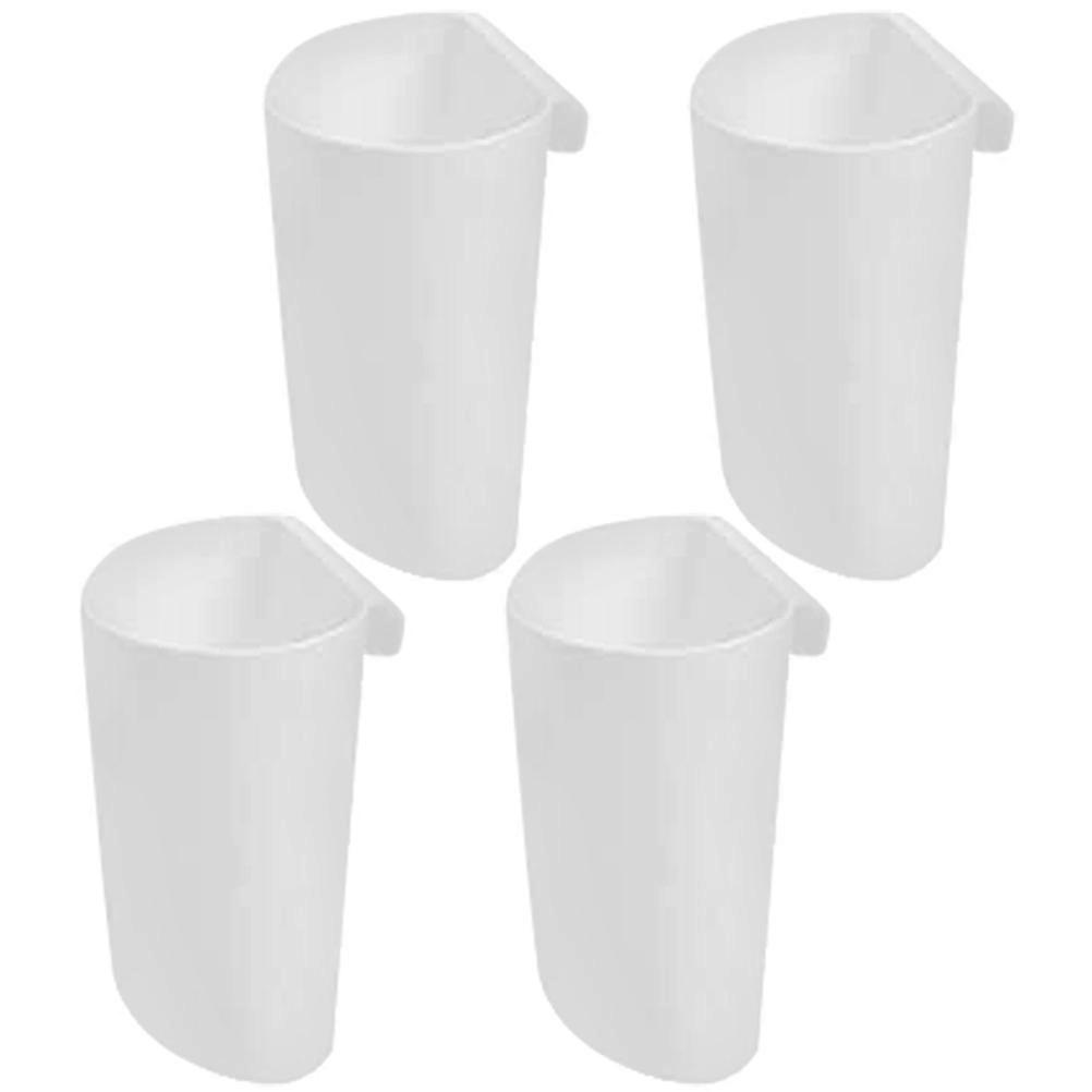 Rolling Cart Accessories White Small Hanging Bucket for Storage 8Pcs