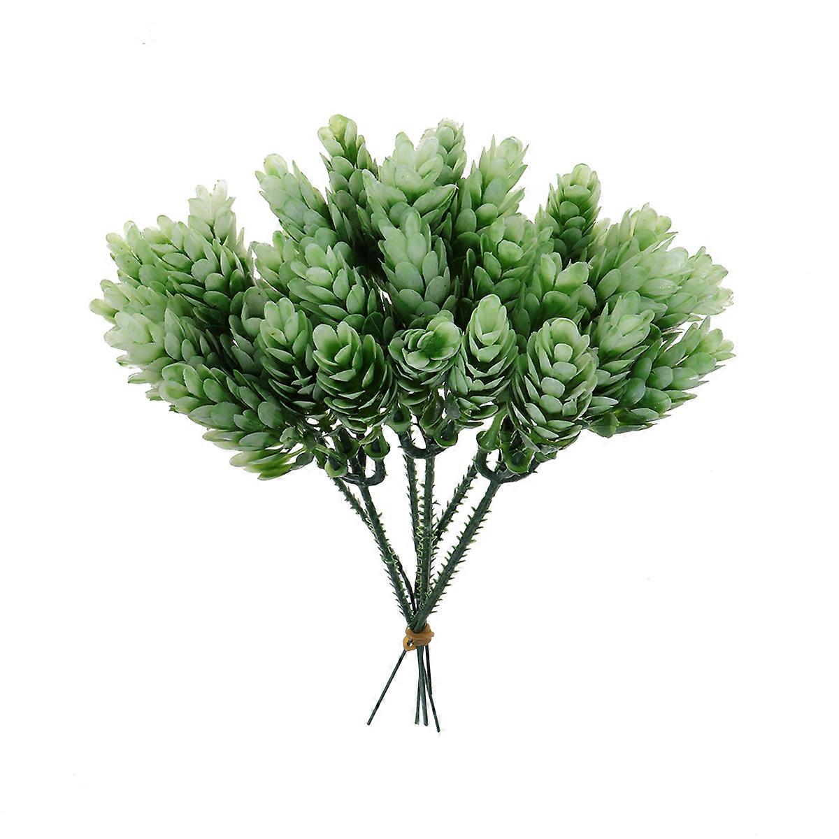 Faux Branches Green Artificial Pineapple Leaves for Decorating 3Pcs 6 Heads