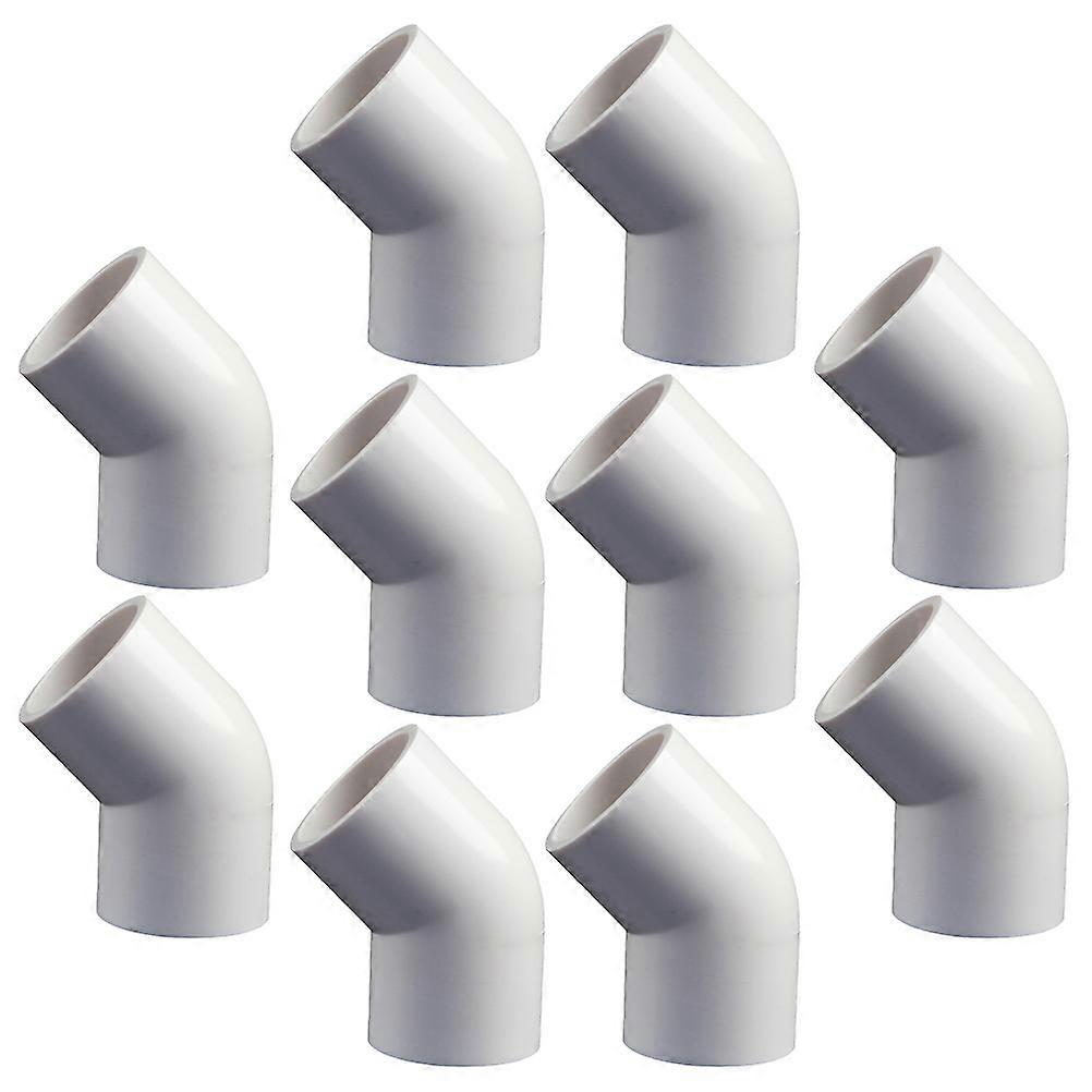 PVC Pipe Joint Elbow Connector for Water Pipe 20Pcs White Durable