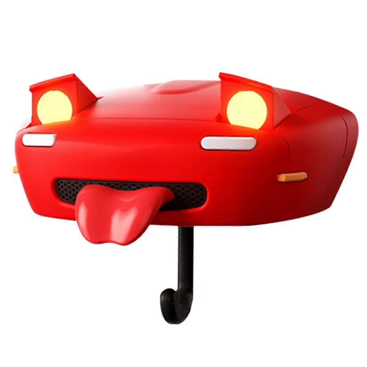 Wall-mounted car headlight key holder with light Red